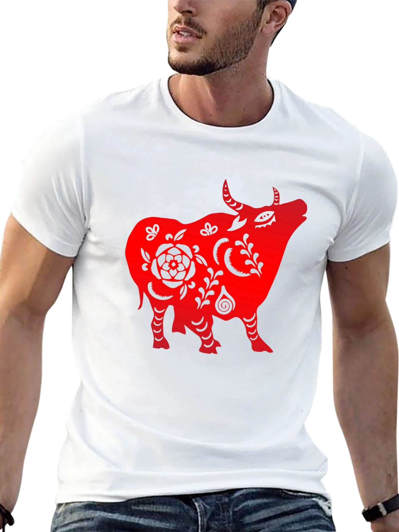 Red Ox Graphic Black T-Shirt