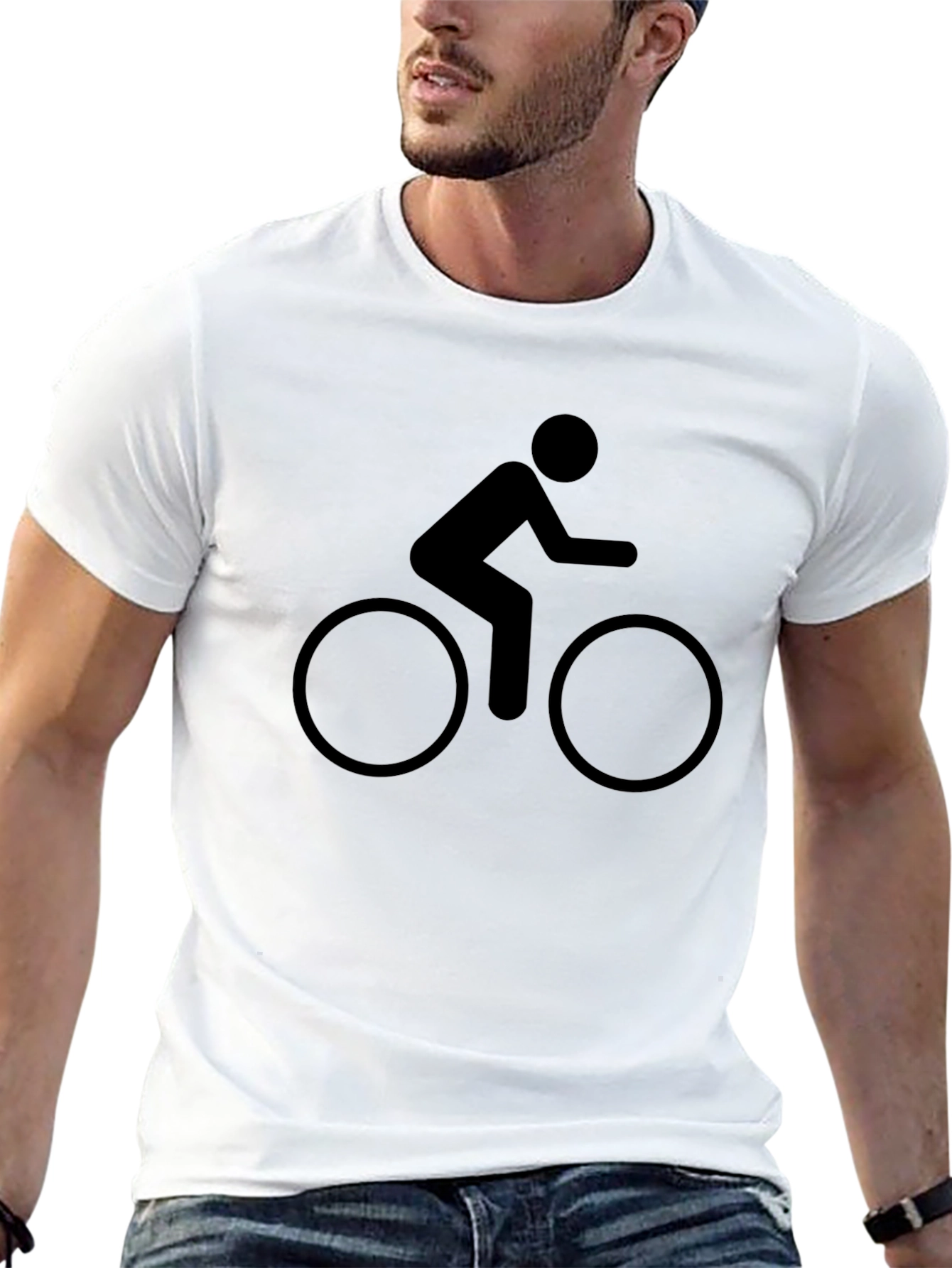 Cyclist Graphic Tee - Casual Ride Style