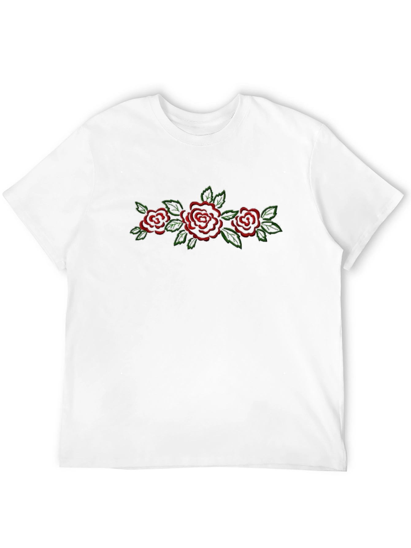 Red Rose Graphic Black T-Shirt