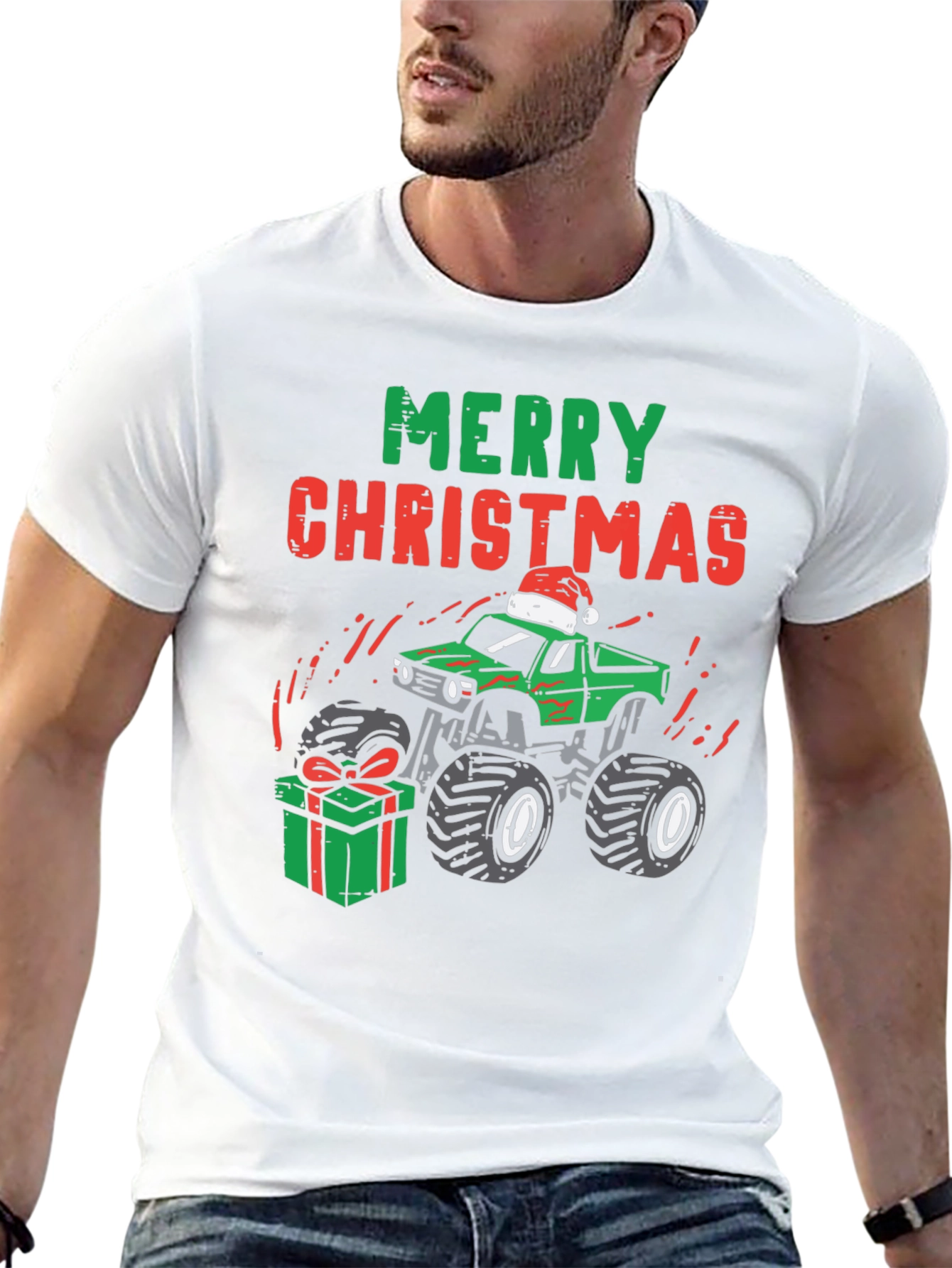 Merry Christmas Monster Truck T-Shirt