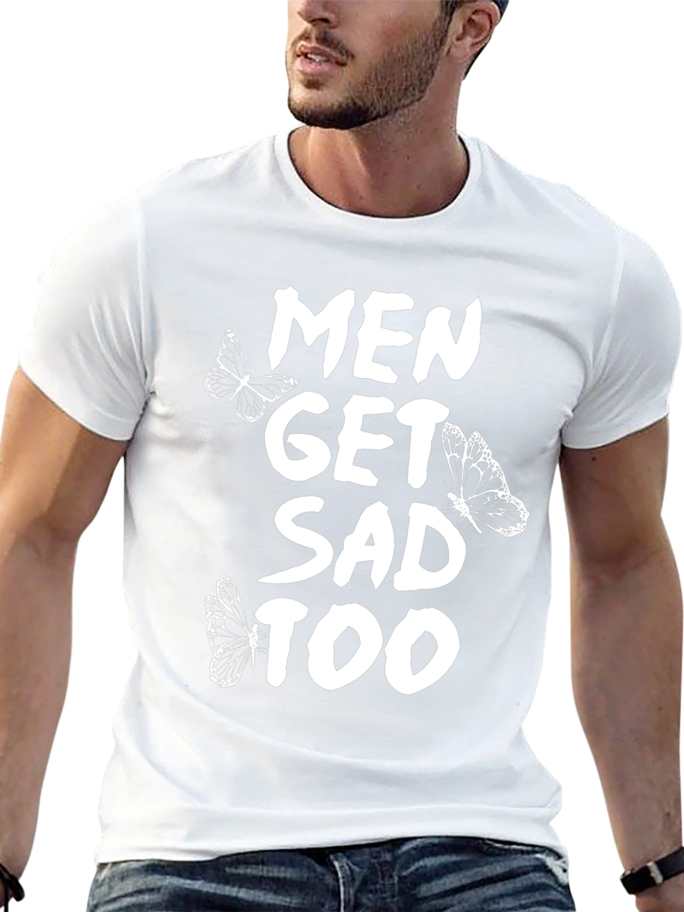 Men Get Sad Too Graphic Tee