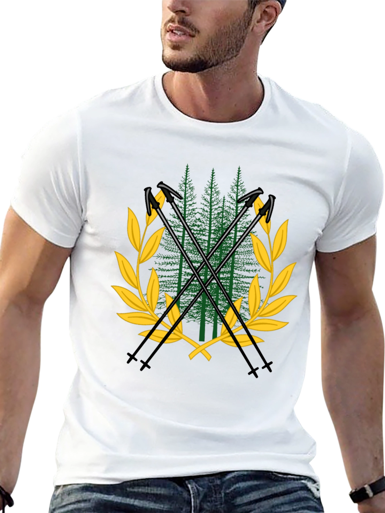 Forest Crest Tee - Nature Inspired Black T-Shirt