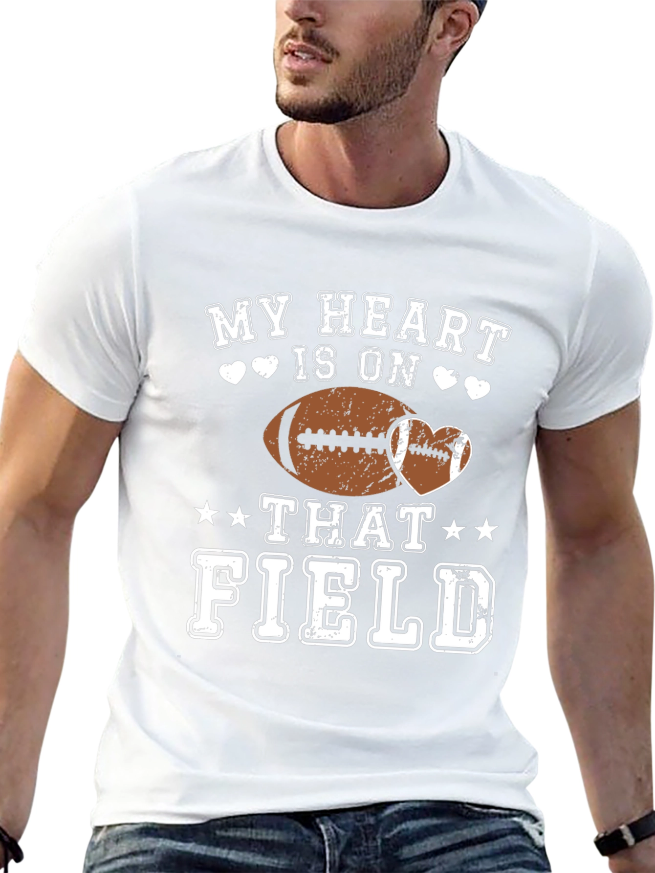 My Heart is On That Field Football T-Shirt
