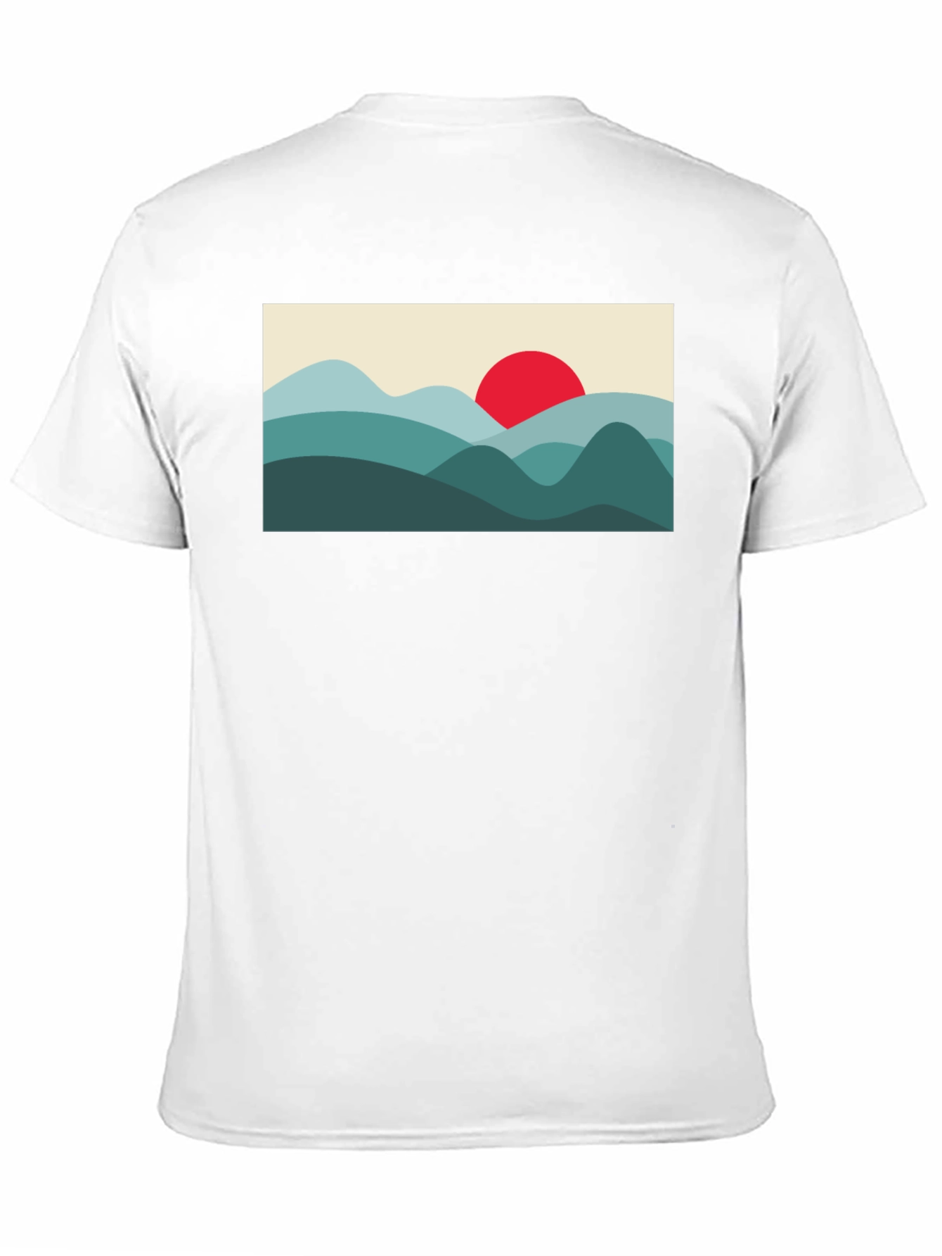 Mountains and Sun Graphic Tee - Black