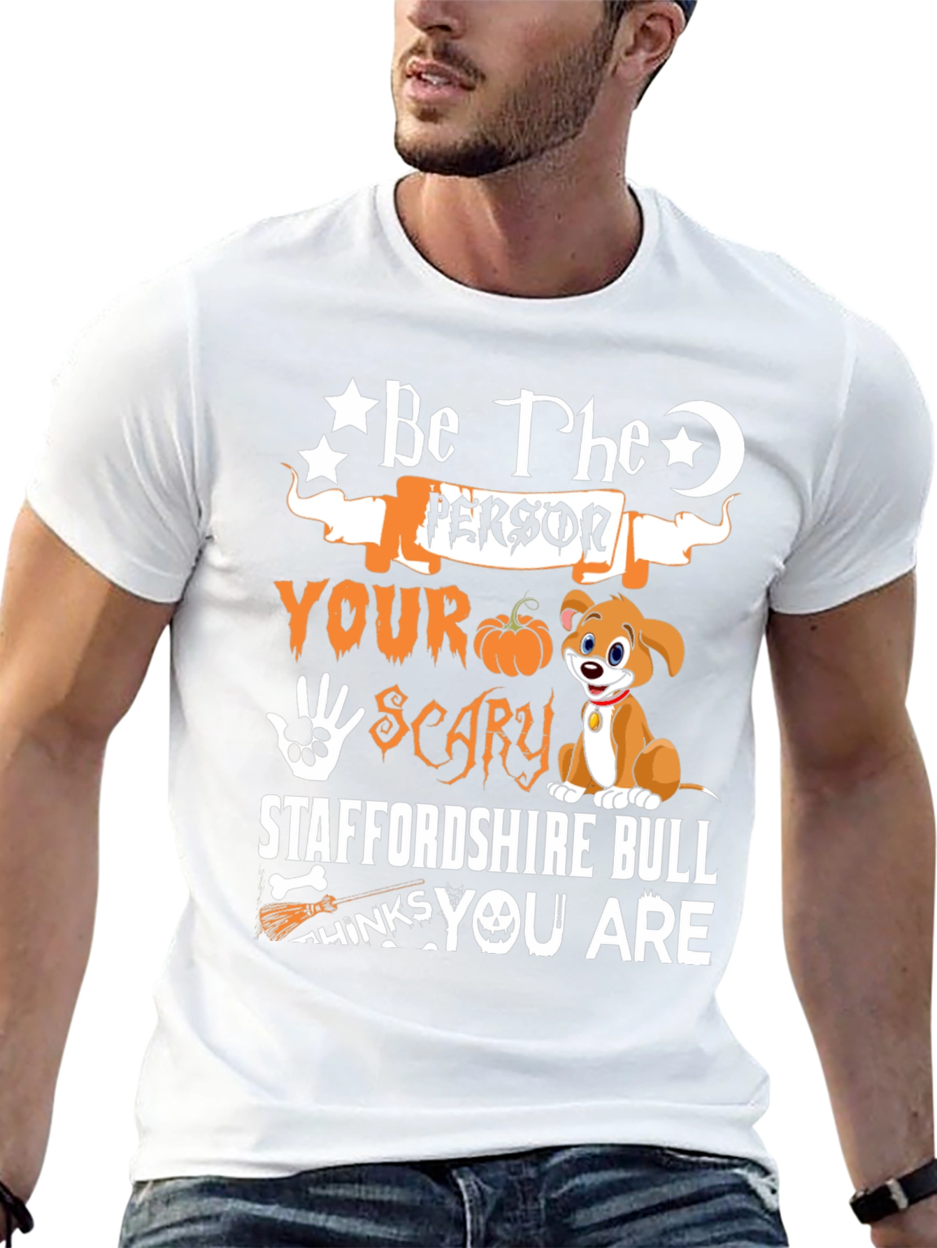 Halloween Staffordshire Bull T-Shirt