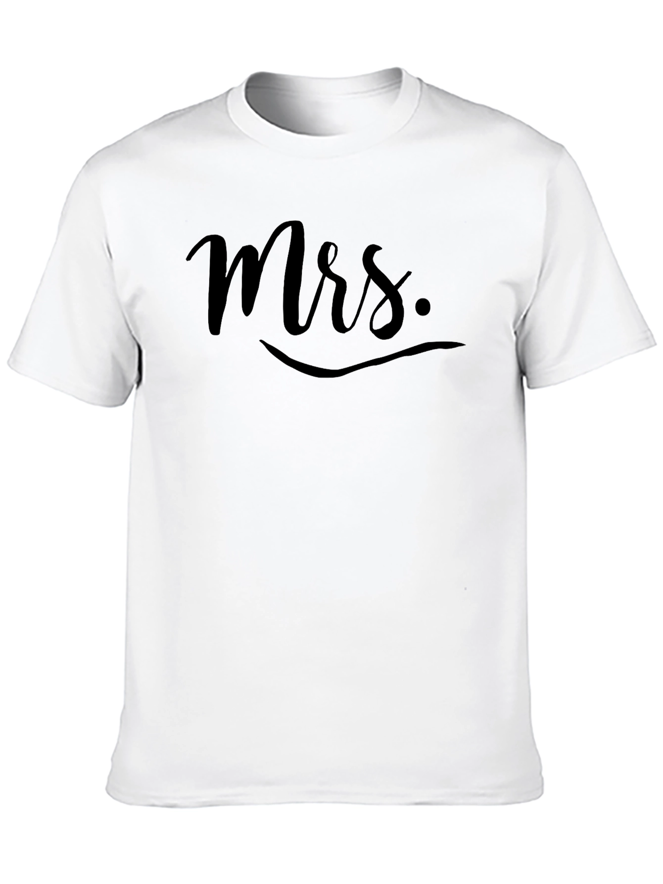 Mrs. Graphic Tee - Black Crew Neck T-Shirt
