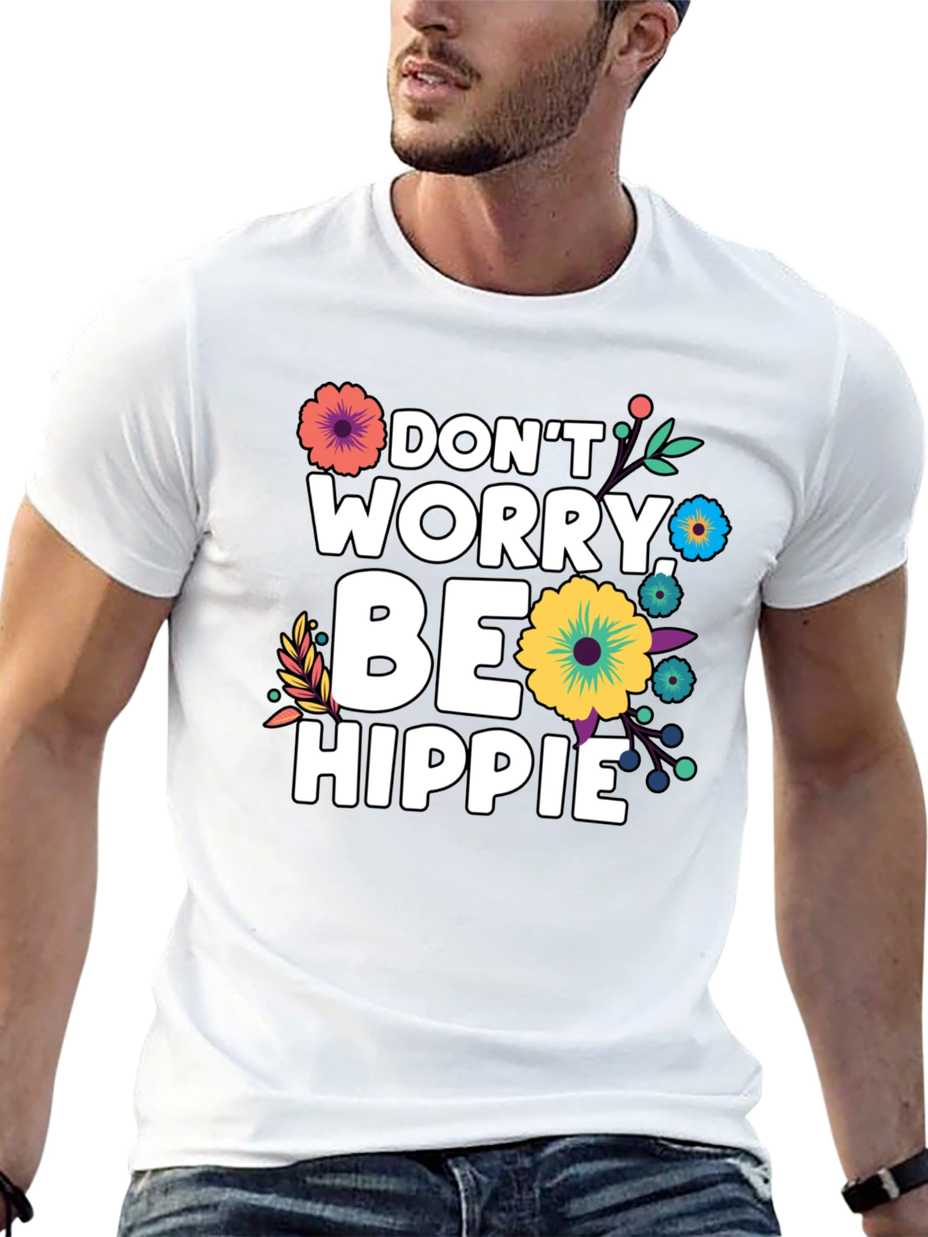 Dont Worry Be Hippie Graphic T-Shirt