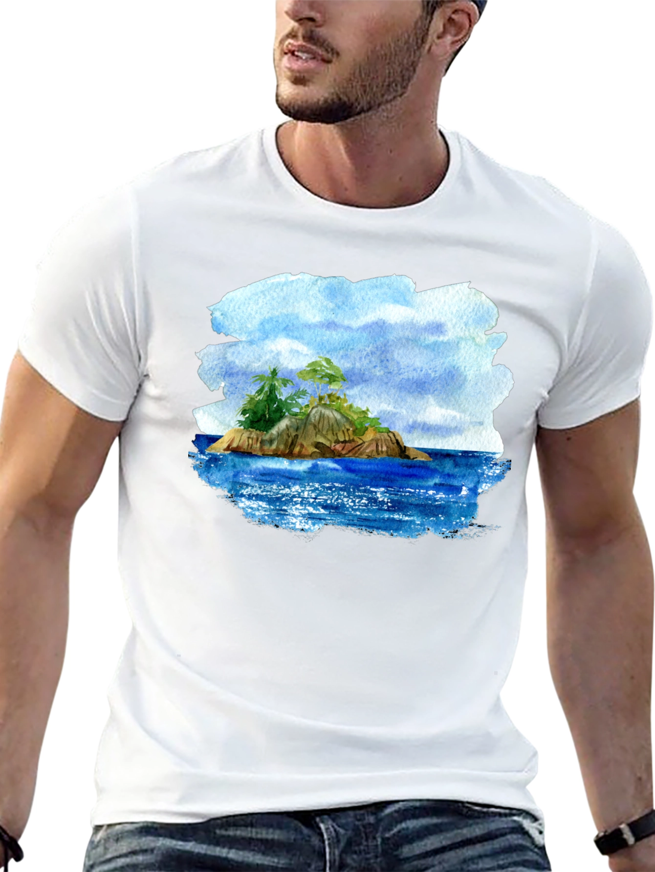 Island Graphic Print Tee