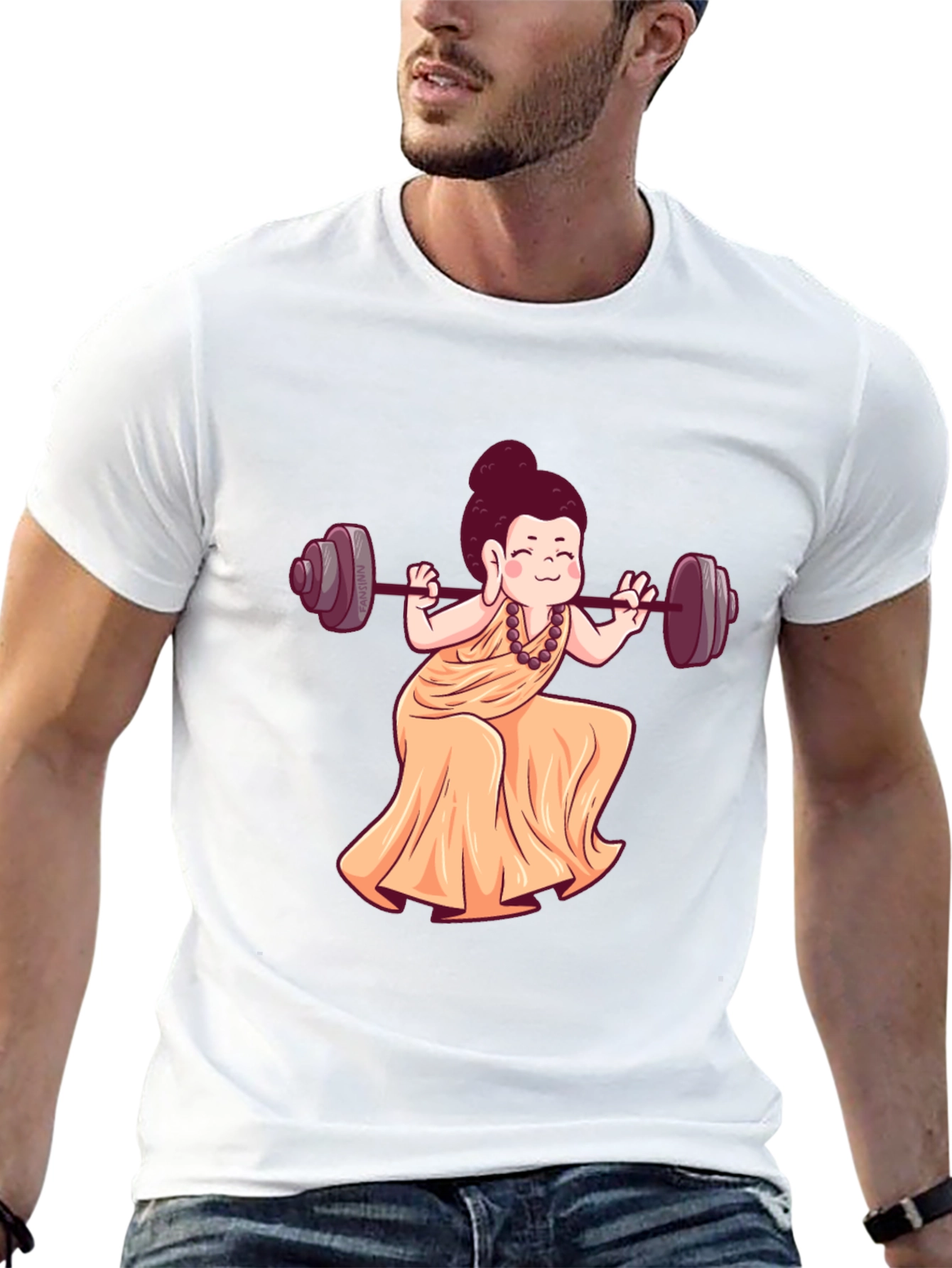 Buddha Barbell Black T-Shirt