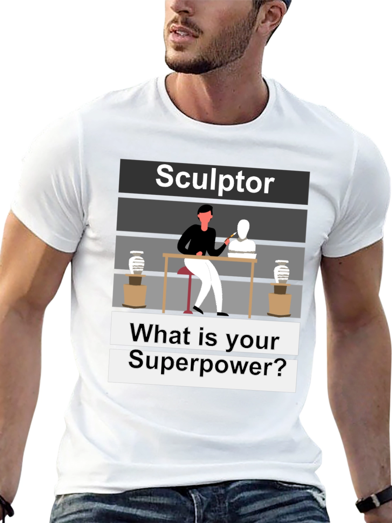 Sculptor Superpower Tee - Unique Artistic Gift