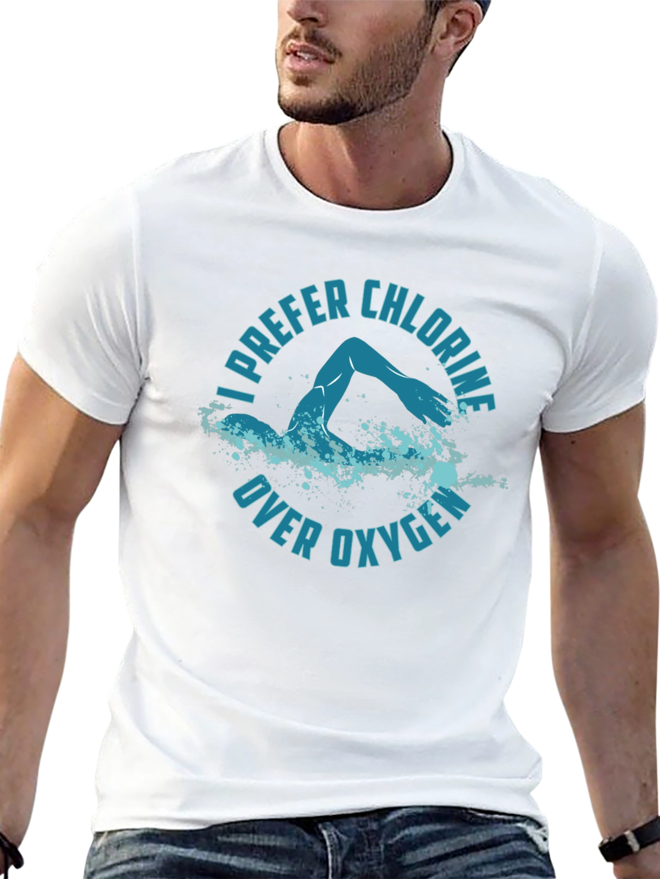 I Prefer Chlorine Over Oxygen Black T-Shirt