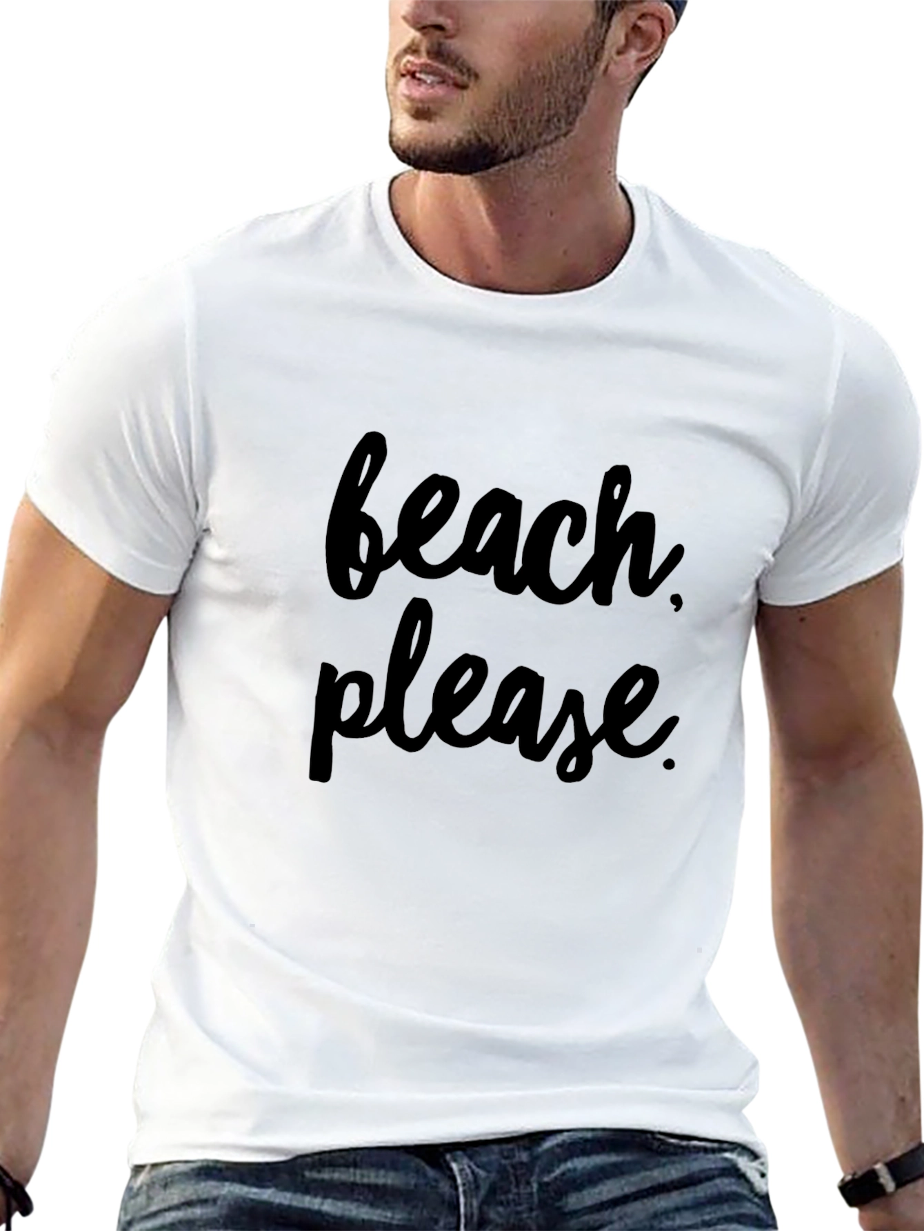 Beach Please Graphic Tee - Soft Cotton T-Shirt