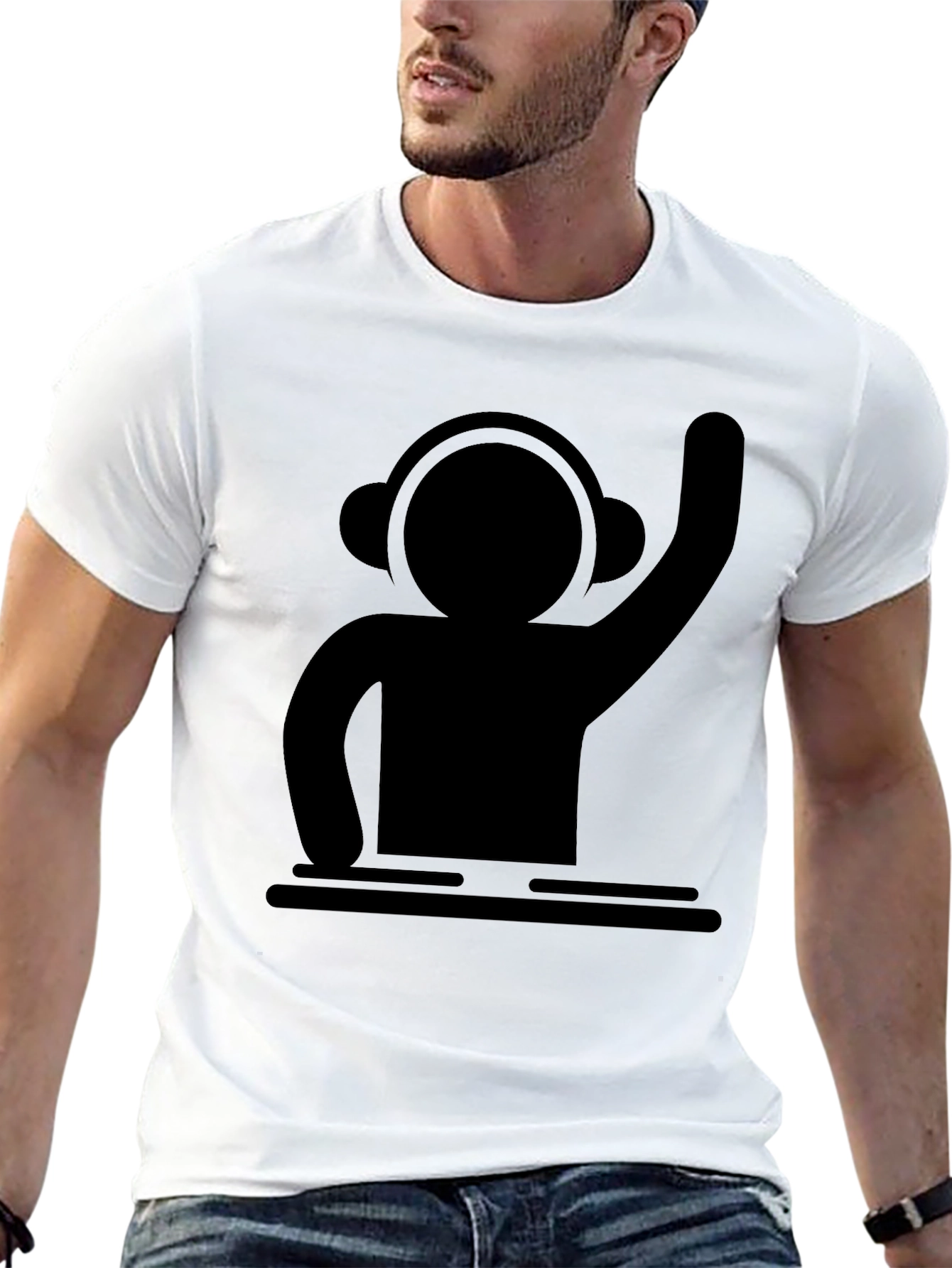 DJ Graphic T-Shirt - Black Cotton Tee