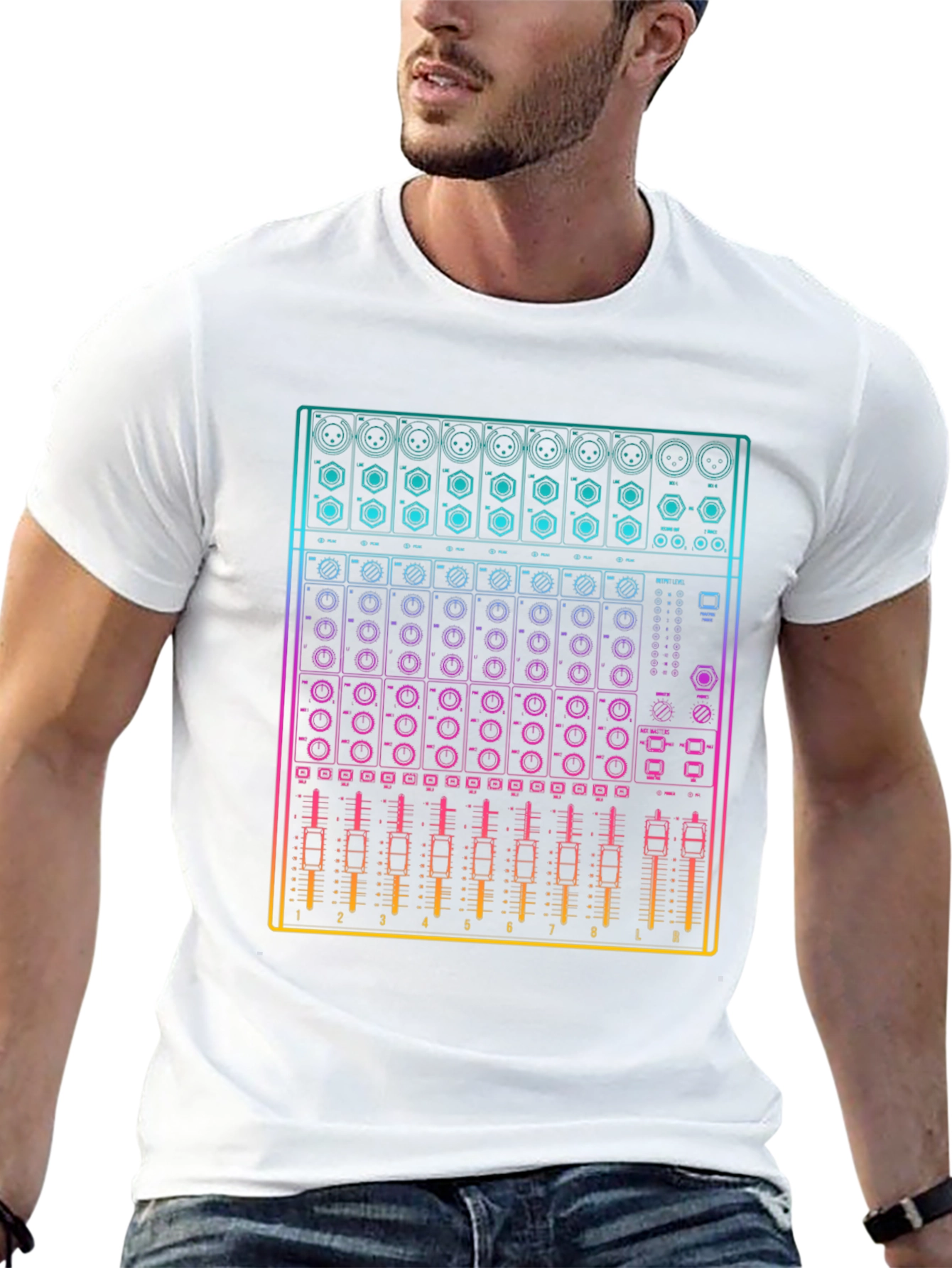 DJ Mixer Graphic Tee - Music Producer Shirt