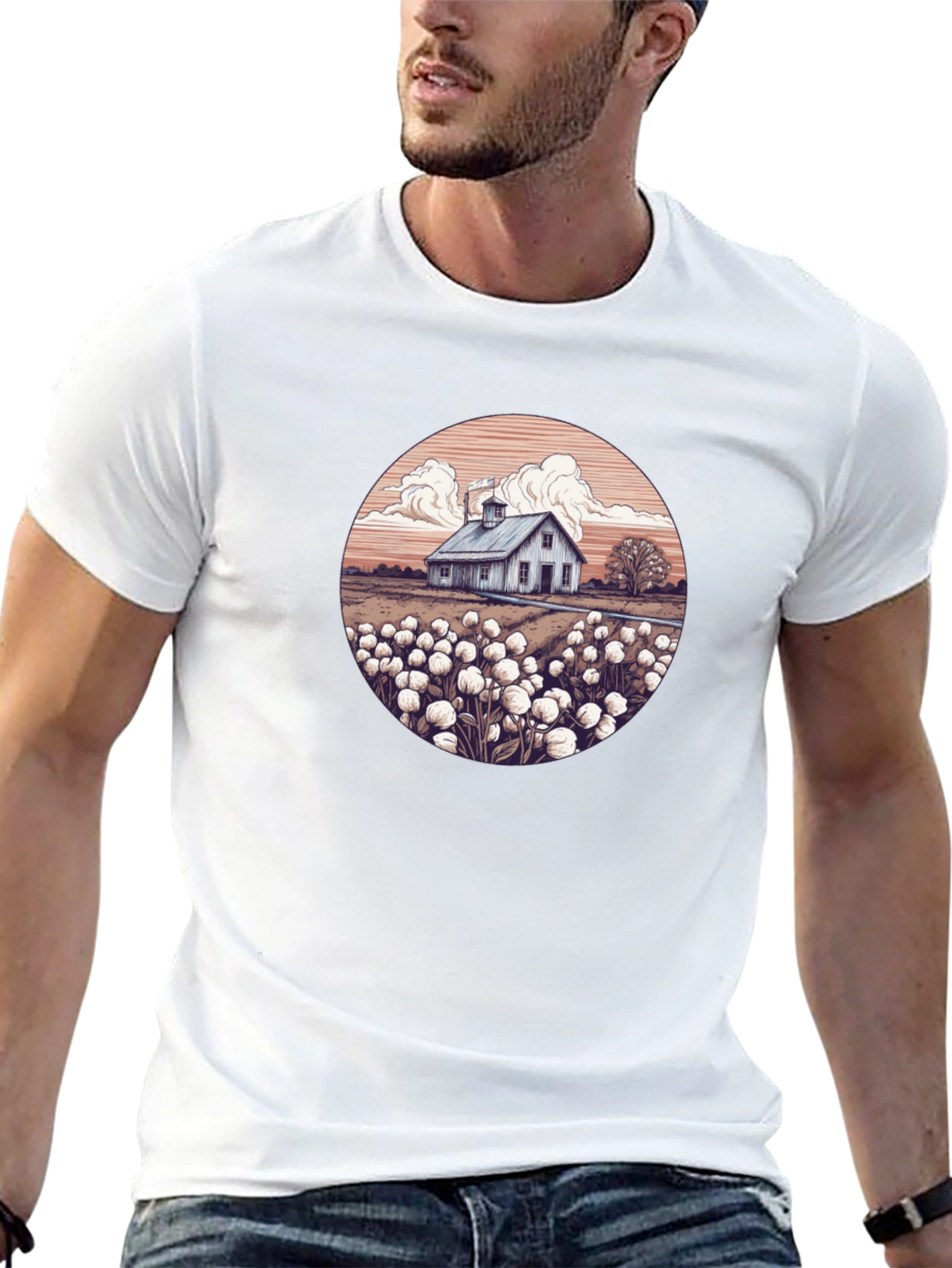 Cotton Field Barn T-Shirt