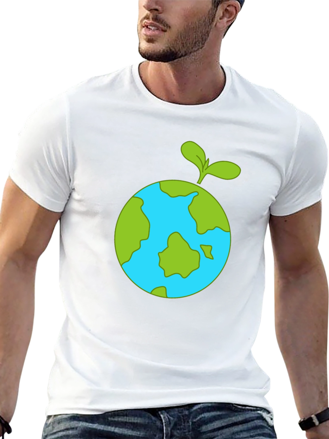 Eco Earth Sprout Black T-Shirt