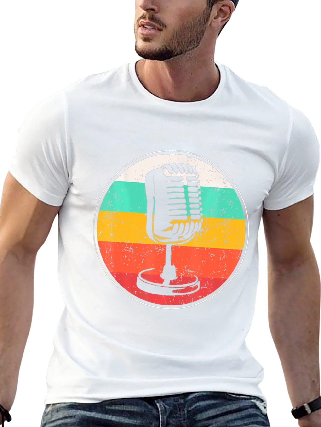 Retro Microphone Graphic Tee