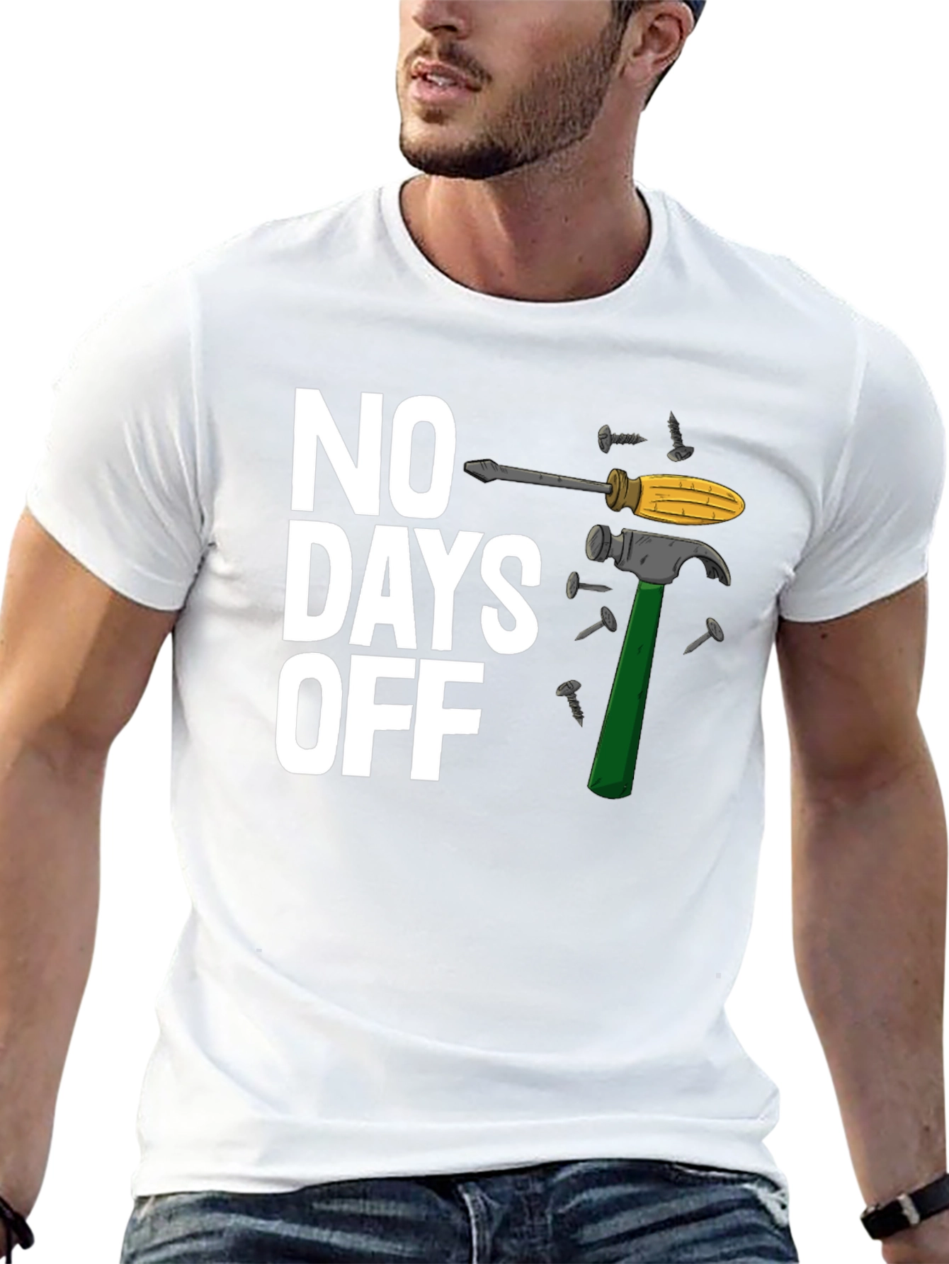 No Days Off Graphic T-Shirt - Black