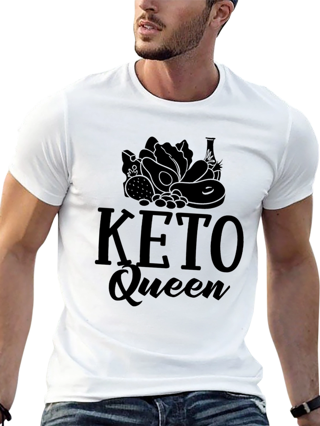 Keto Queen Black T-Shirt - Keto Diet Lifestyle Apparel