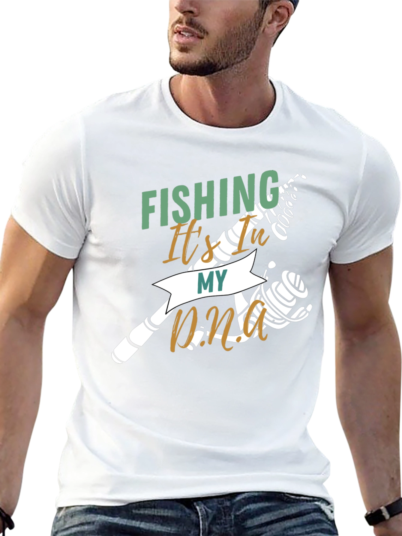 Fishing Its In My DNA Black T-Shirt
