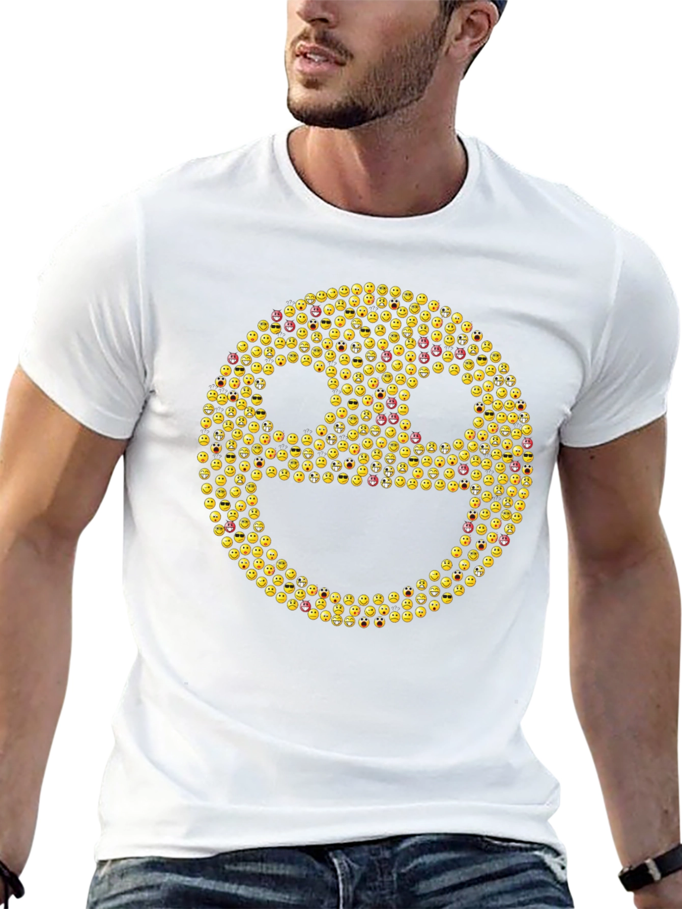 Emoji Face Black T-Shirt