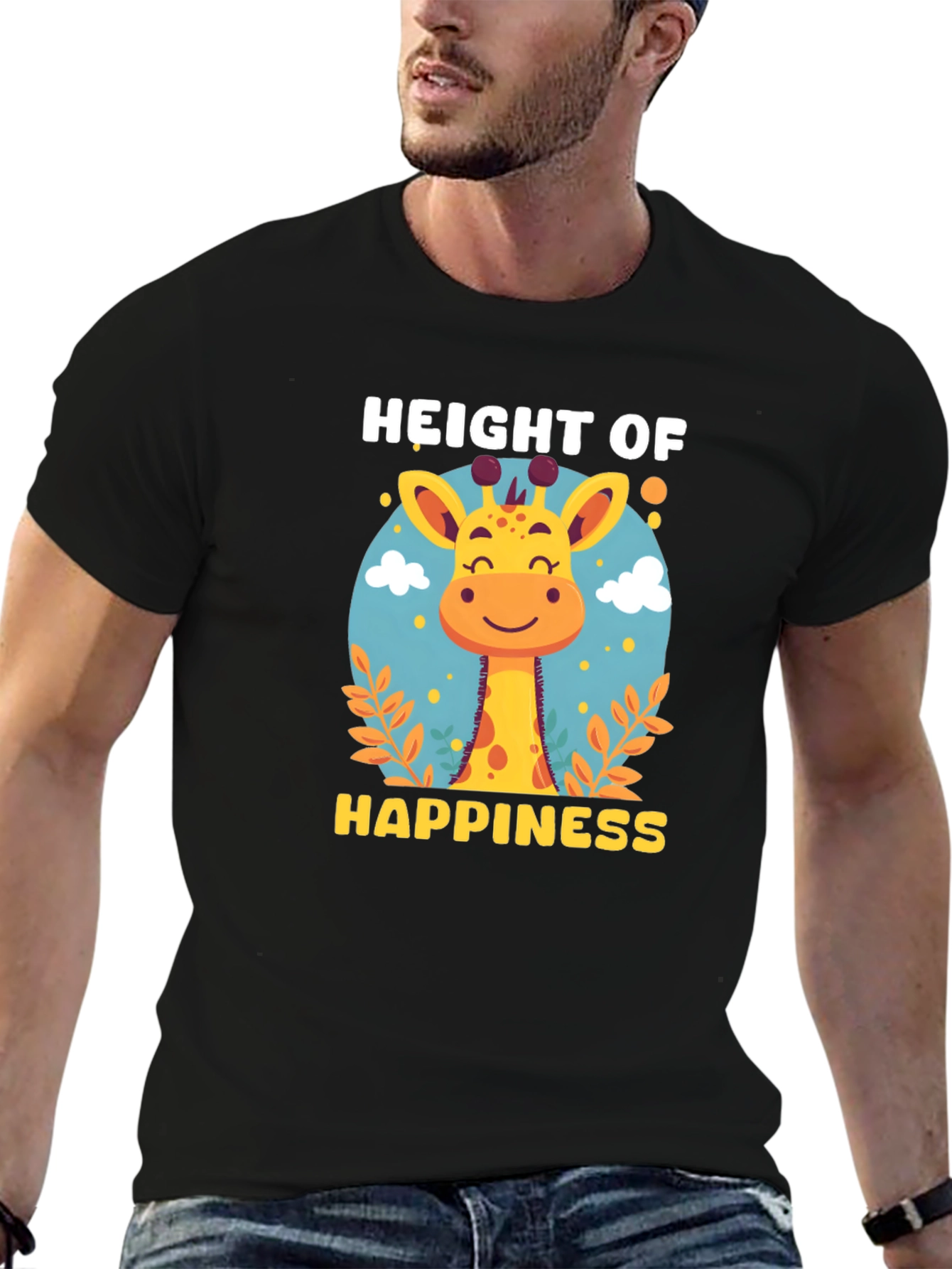Height of Happiness Giraffe Graphic T-Shirt