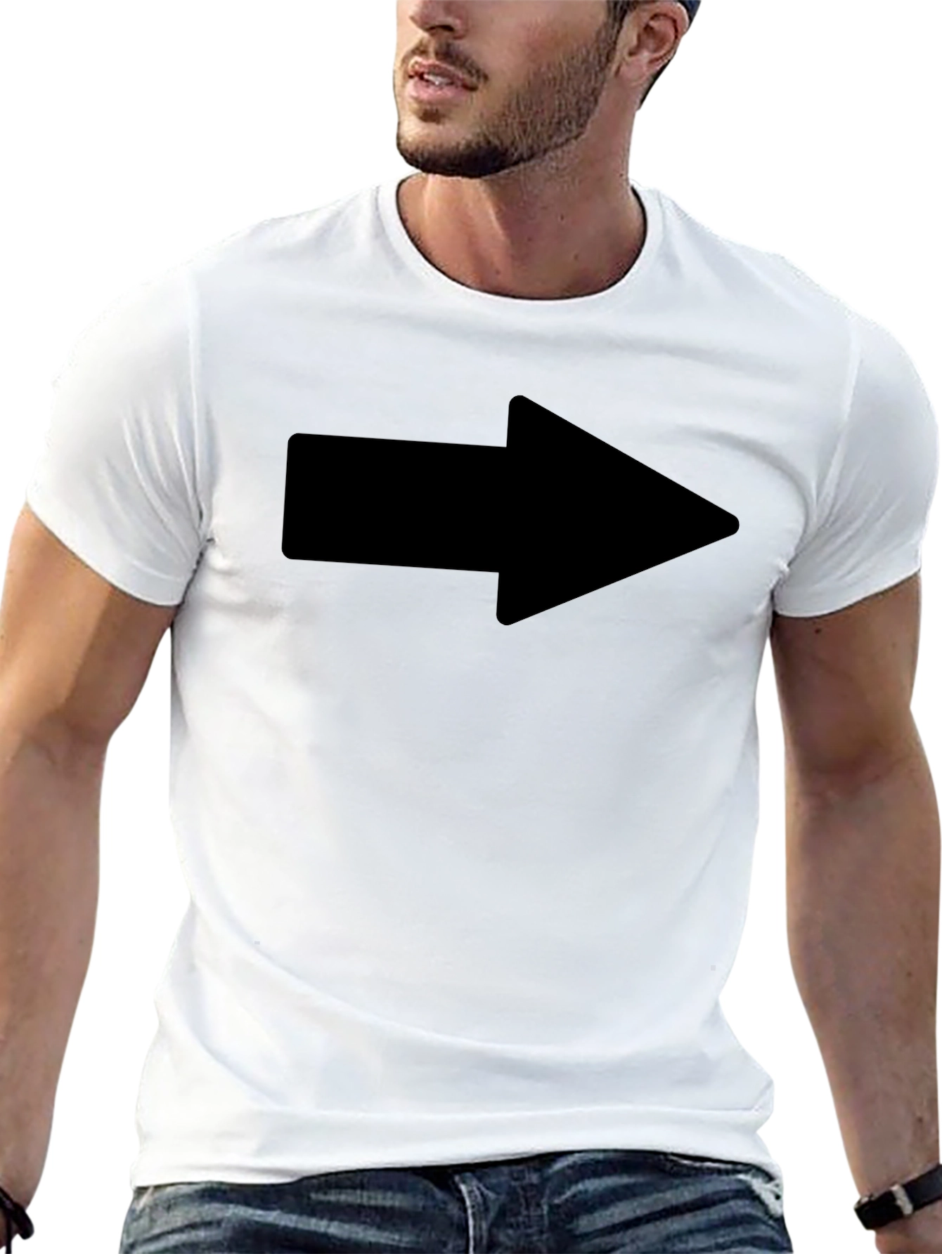 Arrow Graphic Black T-Shirt - Casual Style