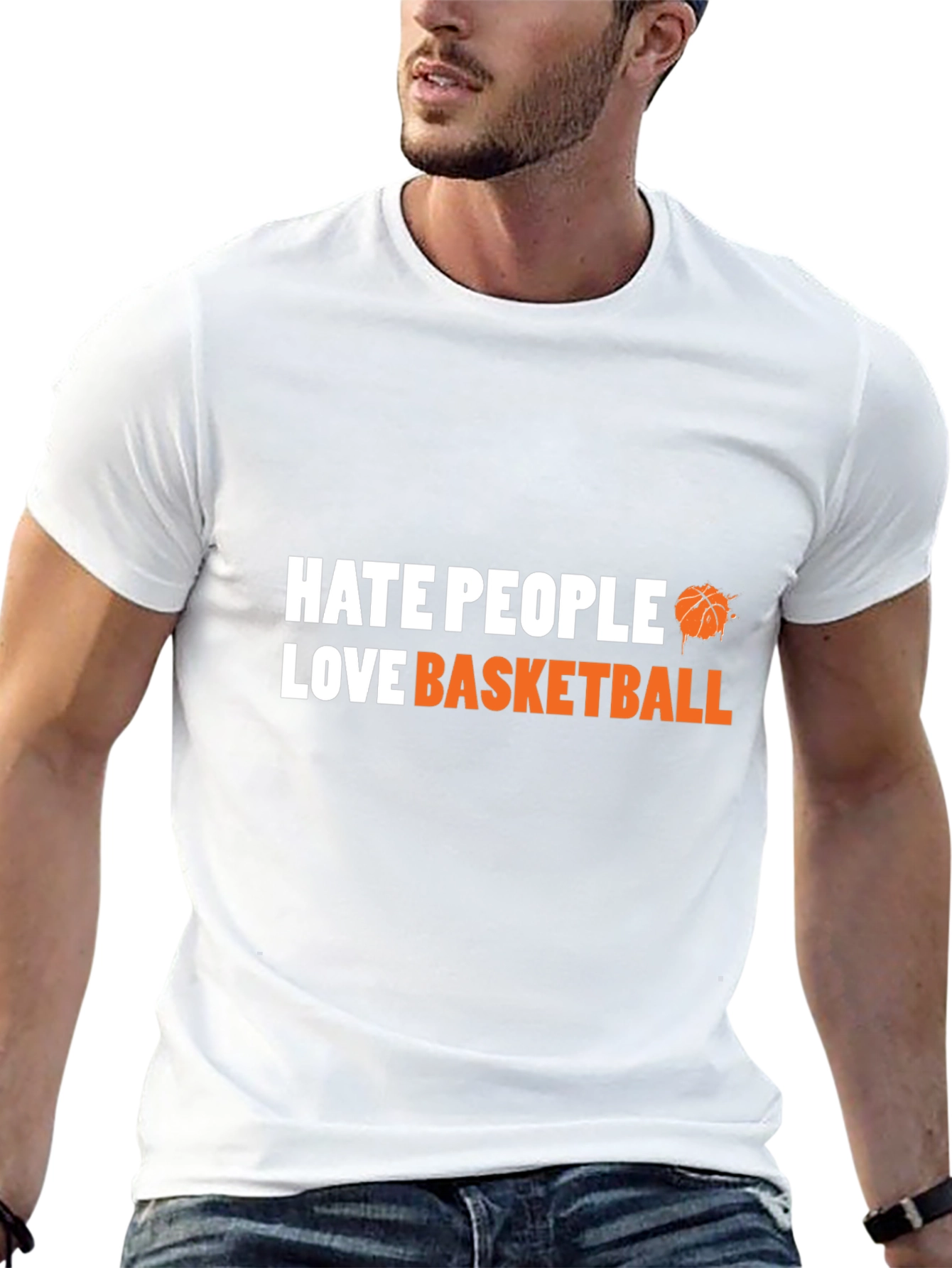 Hate People Love Basketball Graphic Tee