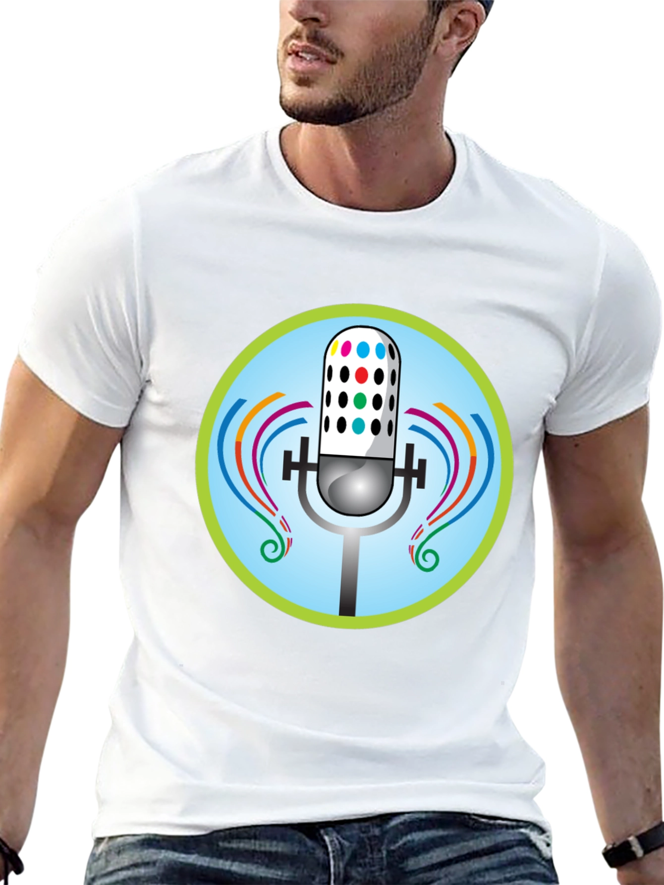 Podcast Microphone Graphic Tee