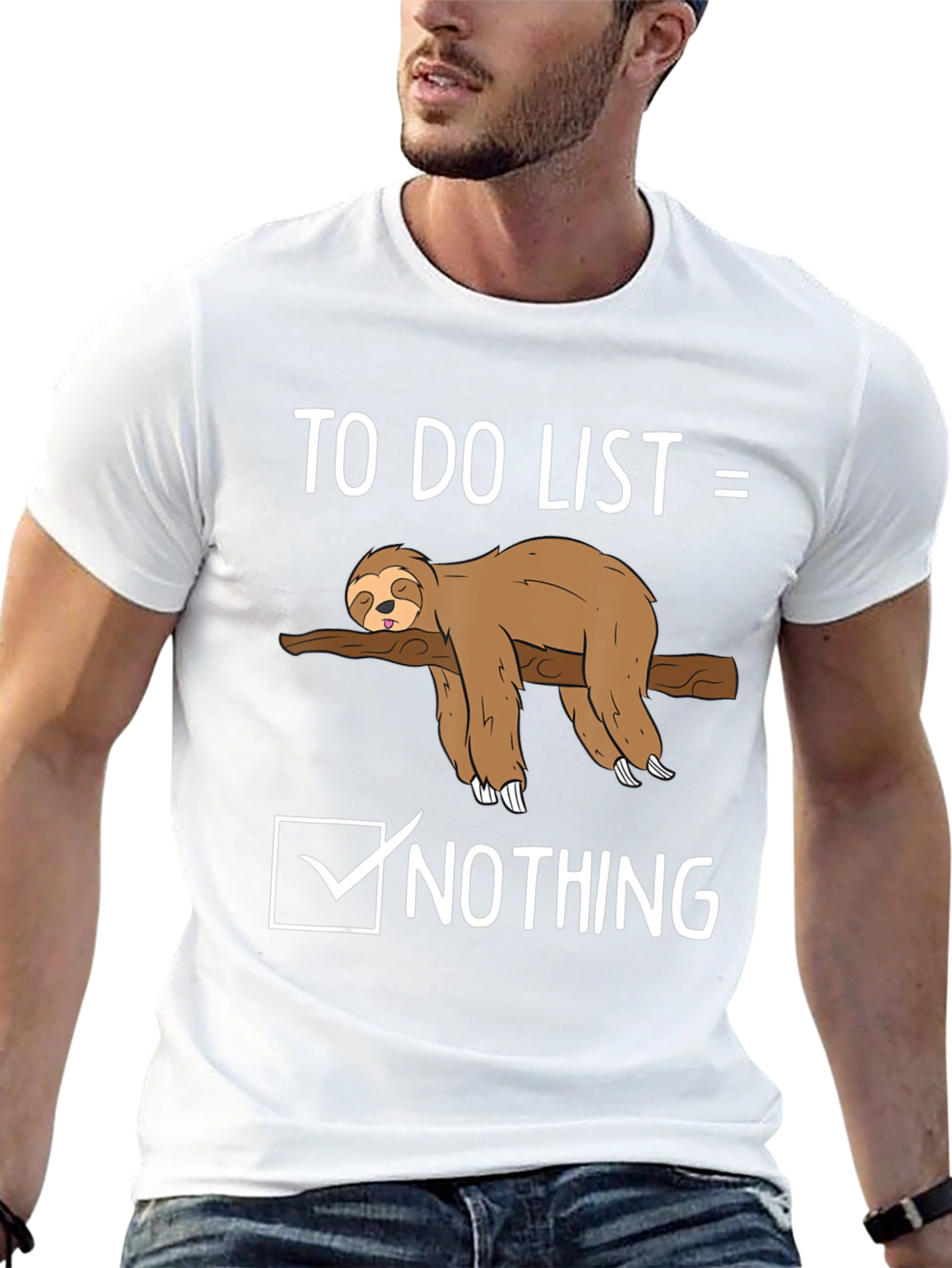 Sloth To-Do List Nothing Graphic Tee