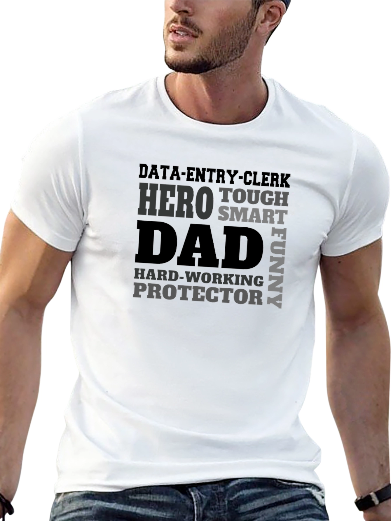 Data Entry Clerk Dad Hero Funny T-Shirt