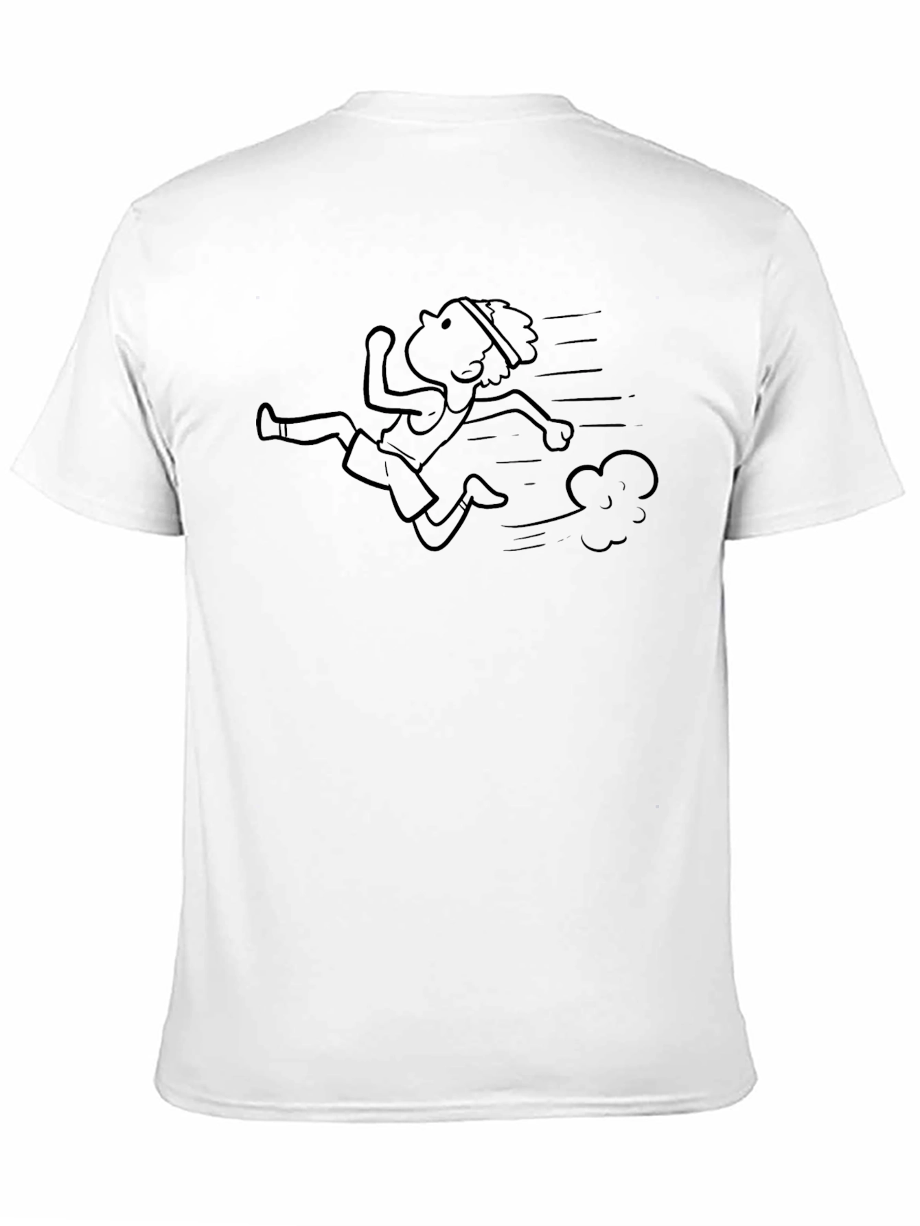 Cartoon Runner Black T-Shirt