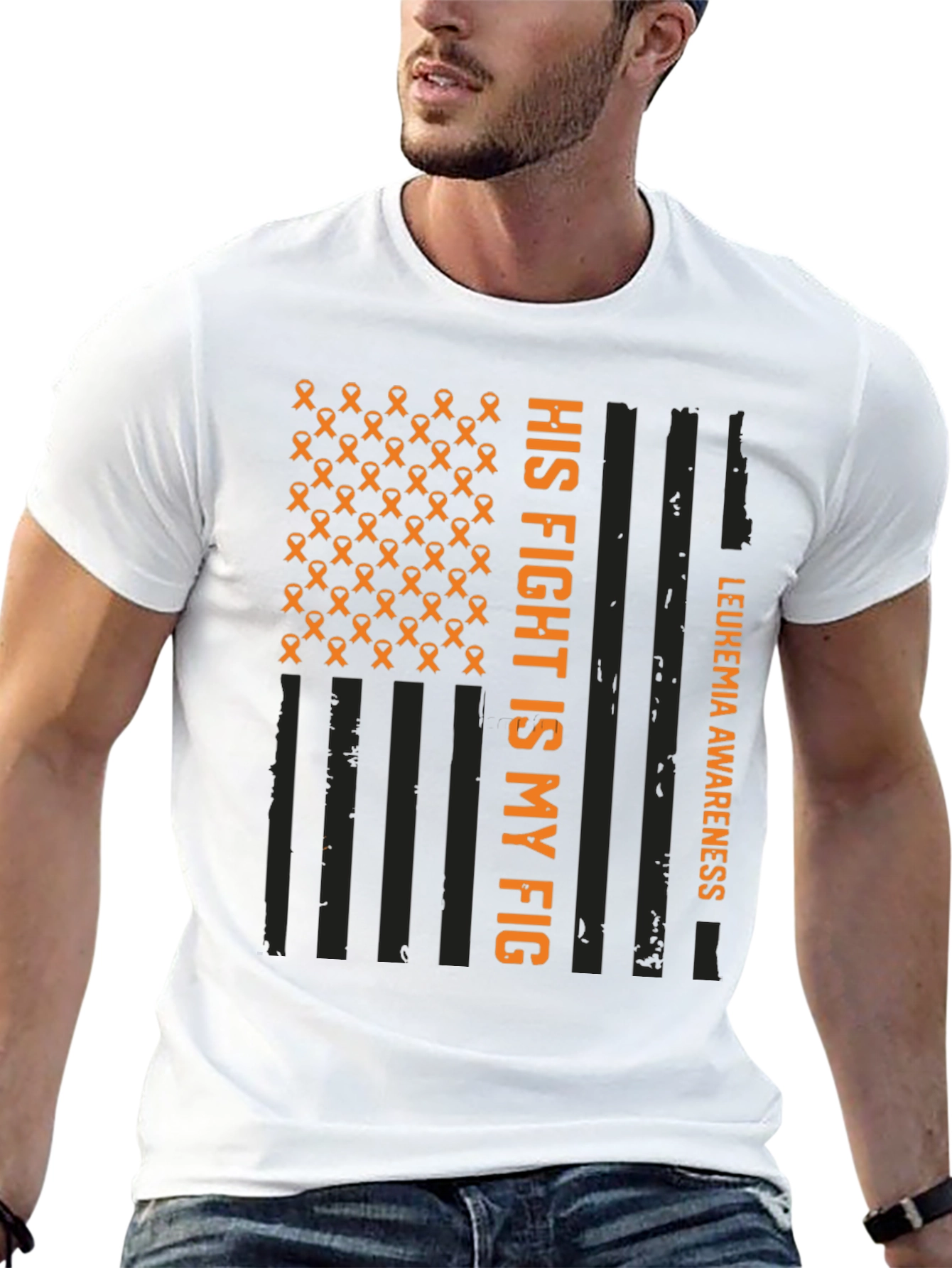 Leukemia Awareness T-Shirt - His Fight Is My Fight