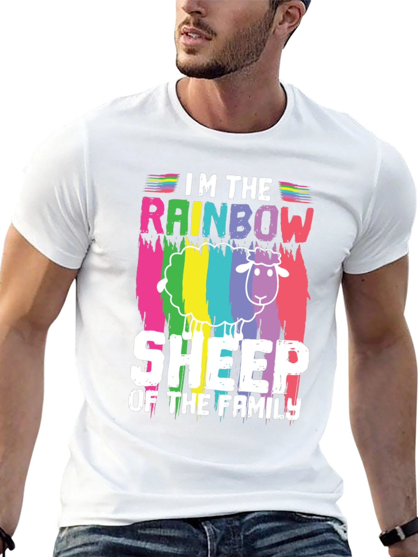 Rainbow Sheep Family Pride T-Shirt