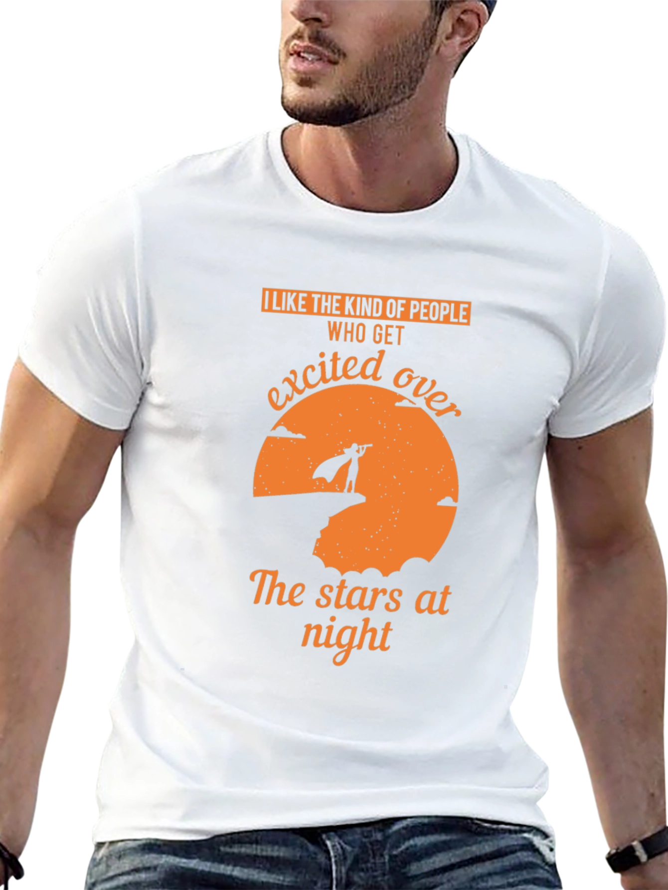 Excited Over Stars T-Shirt - Black