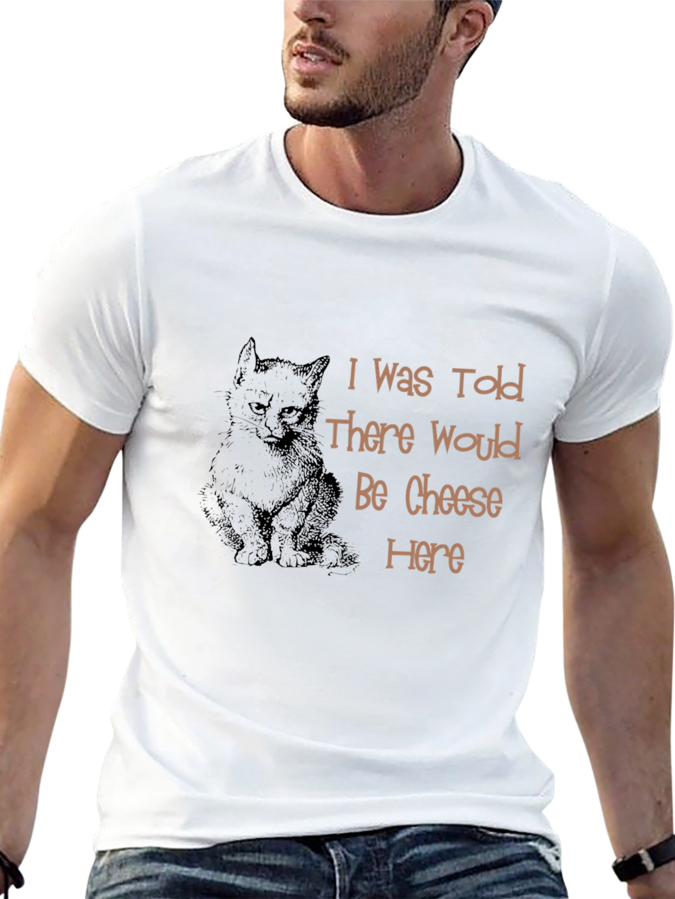 Cat & Cheese T-Shirt - Humorous Graphic Tee