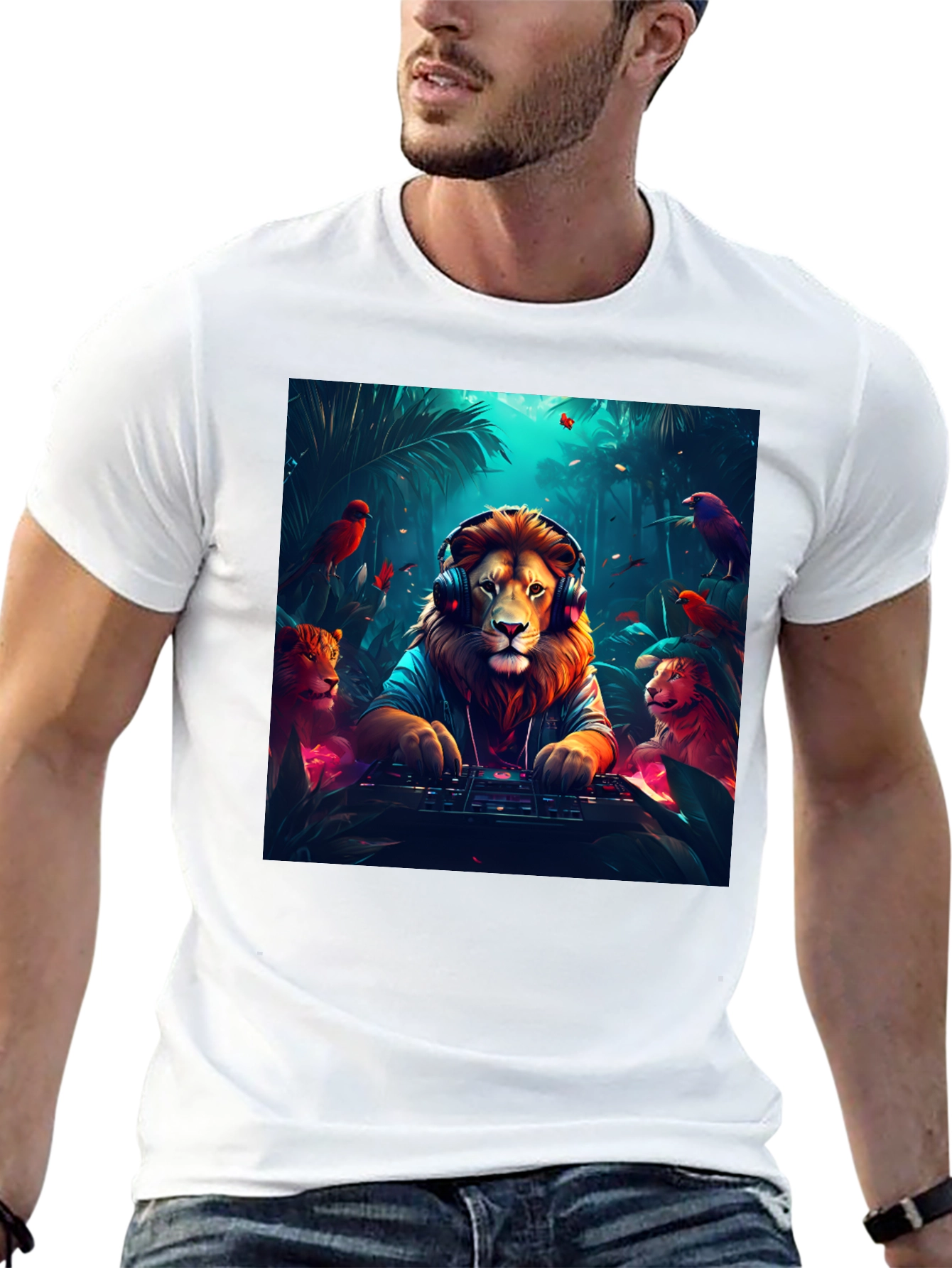 DJ Lion Graphic Tee - Jungle Beats