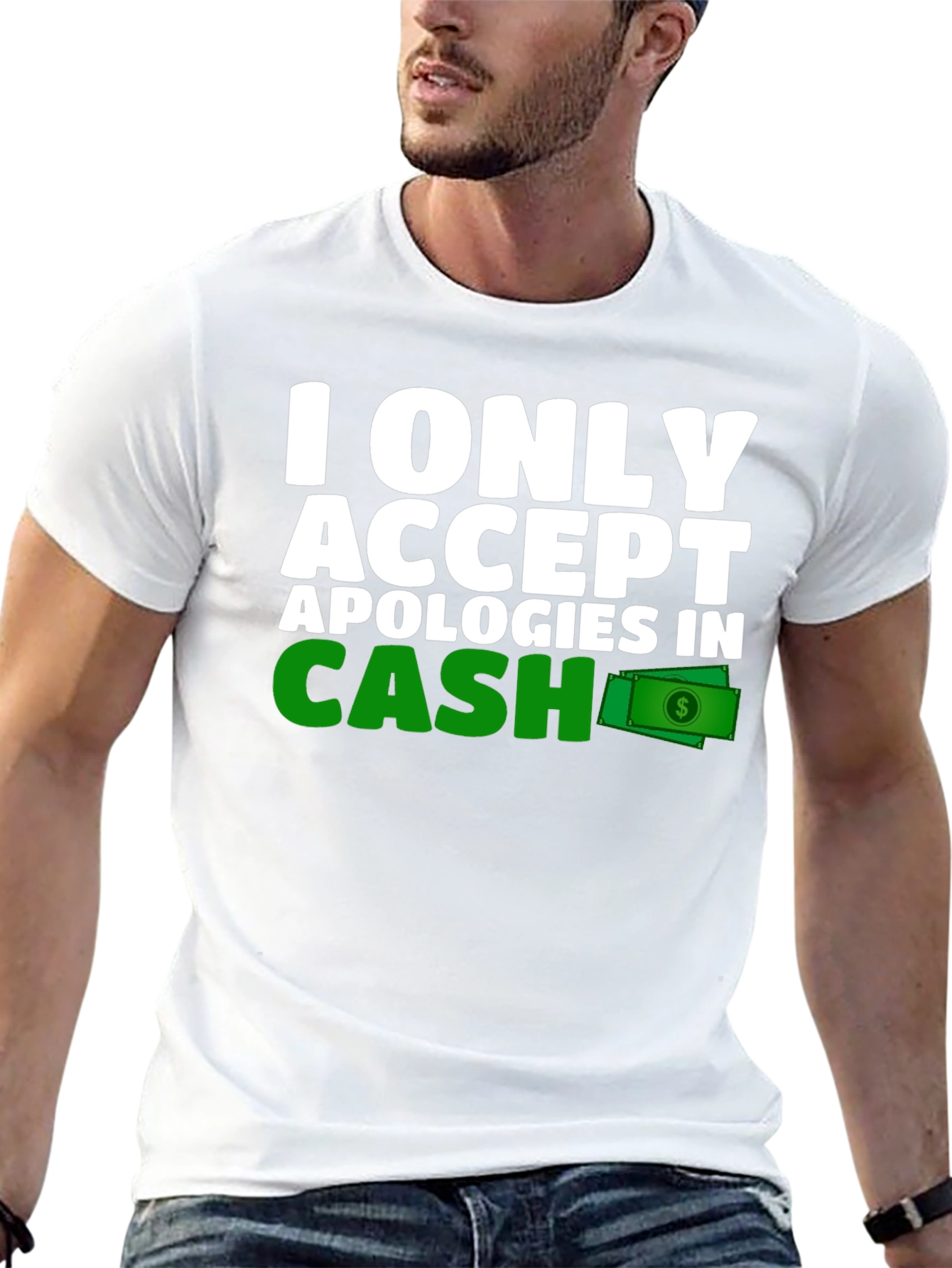 Cash Apology T-Shirt - Funny Novelty Tee