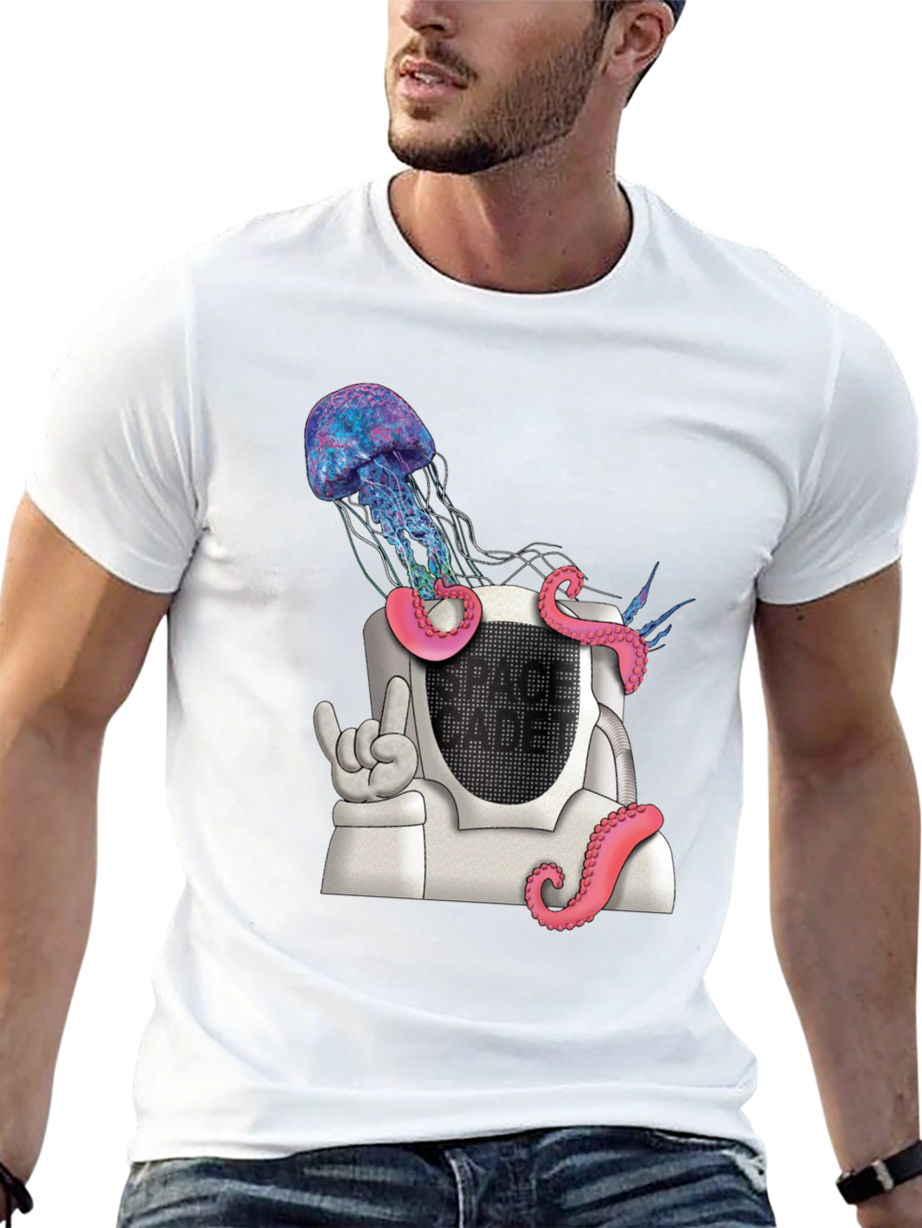 Space Cadet Graphic Tee - Quirky Astronaut Design
