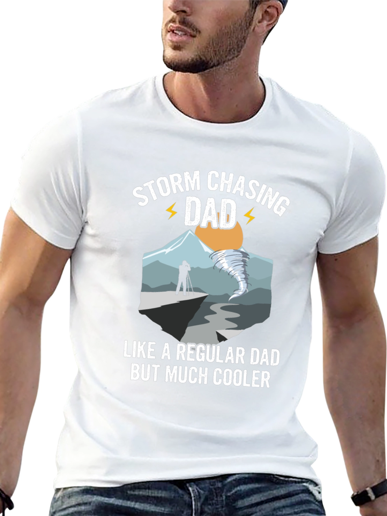Storm Chasing Dad T-Shirt - Cool Dad Tee