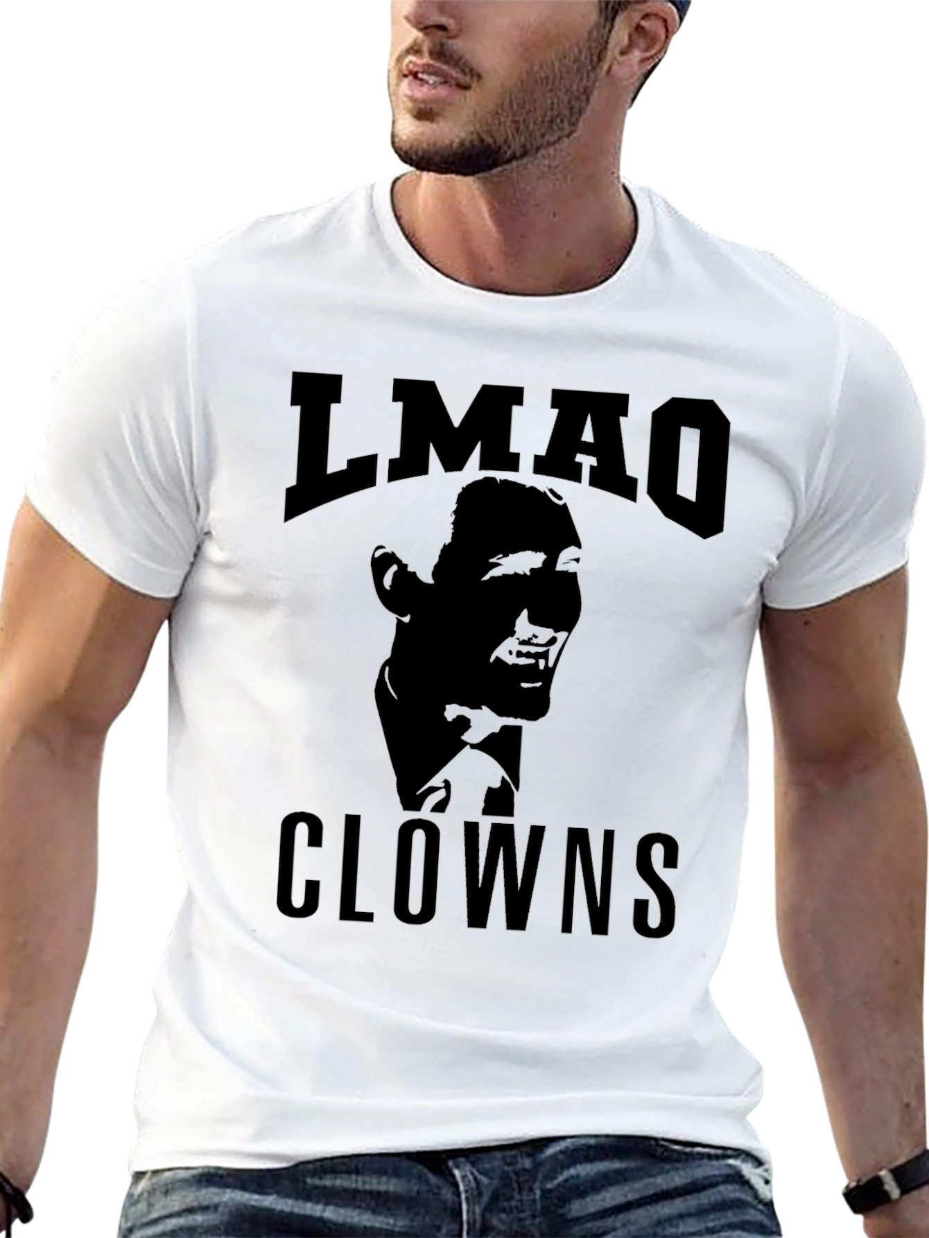 LMAO Clowns Graphic Tee - Black Cotton Blend