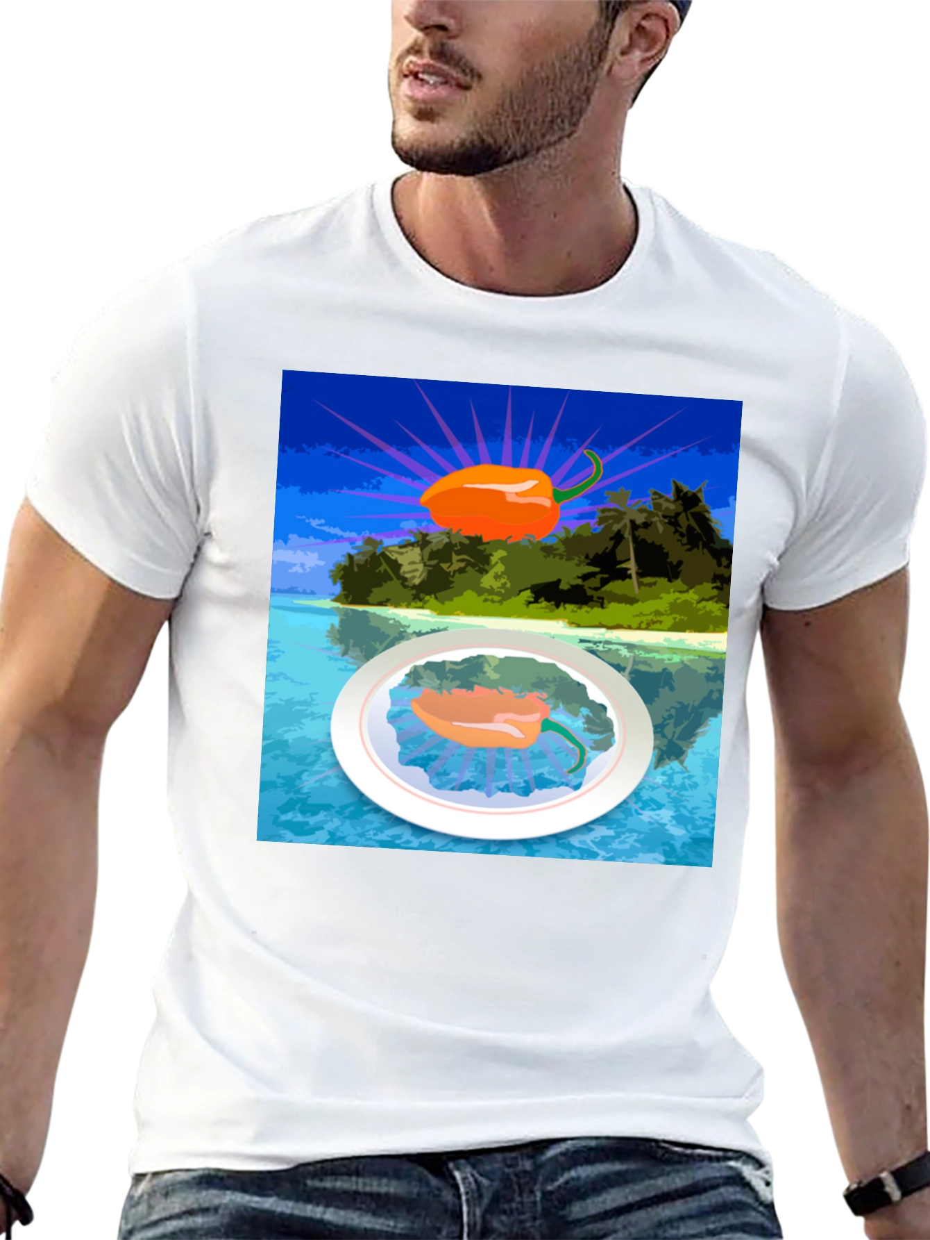 Island Pepper Graphic Tee - Tropical Hot