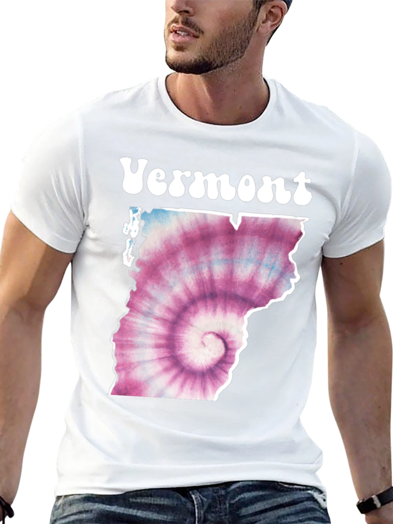 Vermont Tie Dye T-Shirt - Retro State Pride Tee