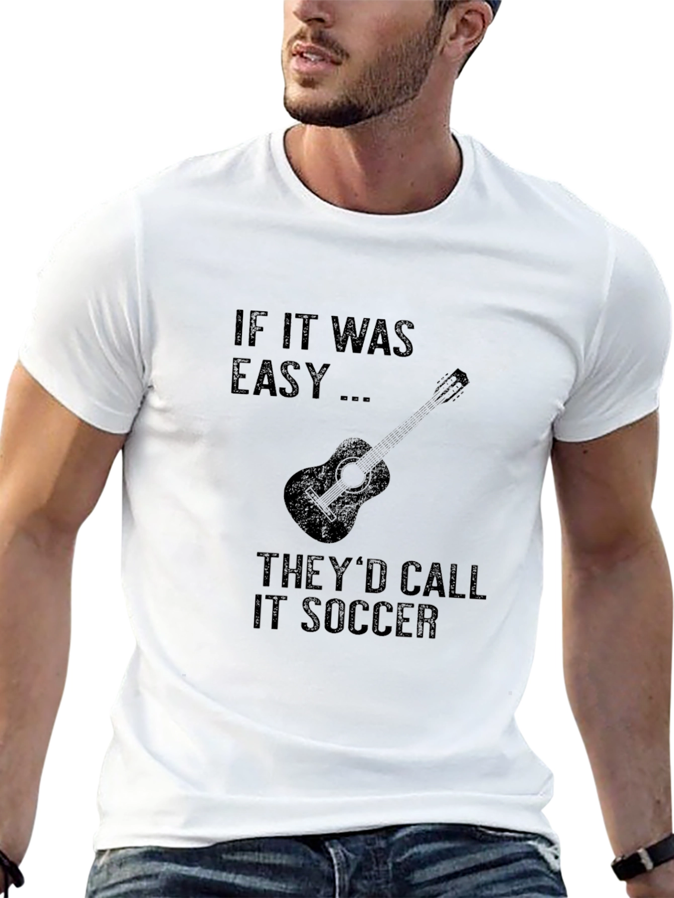 If It Was Easy Guitar Soccer T-Shirt