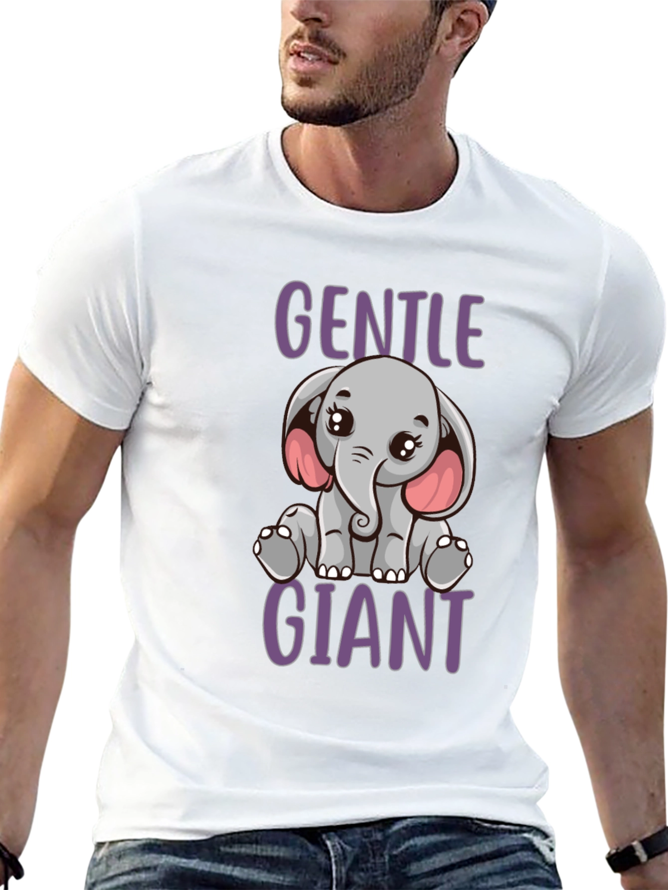 Gentle Giant Elephant Graphic Tee - Cute & Comfy
