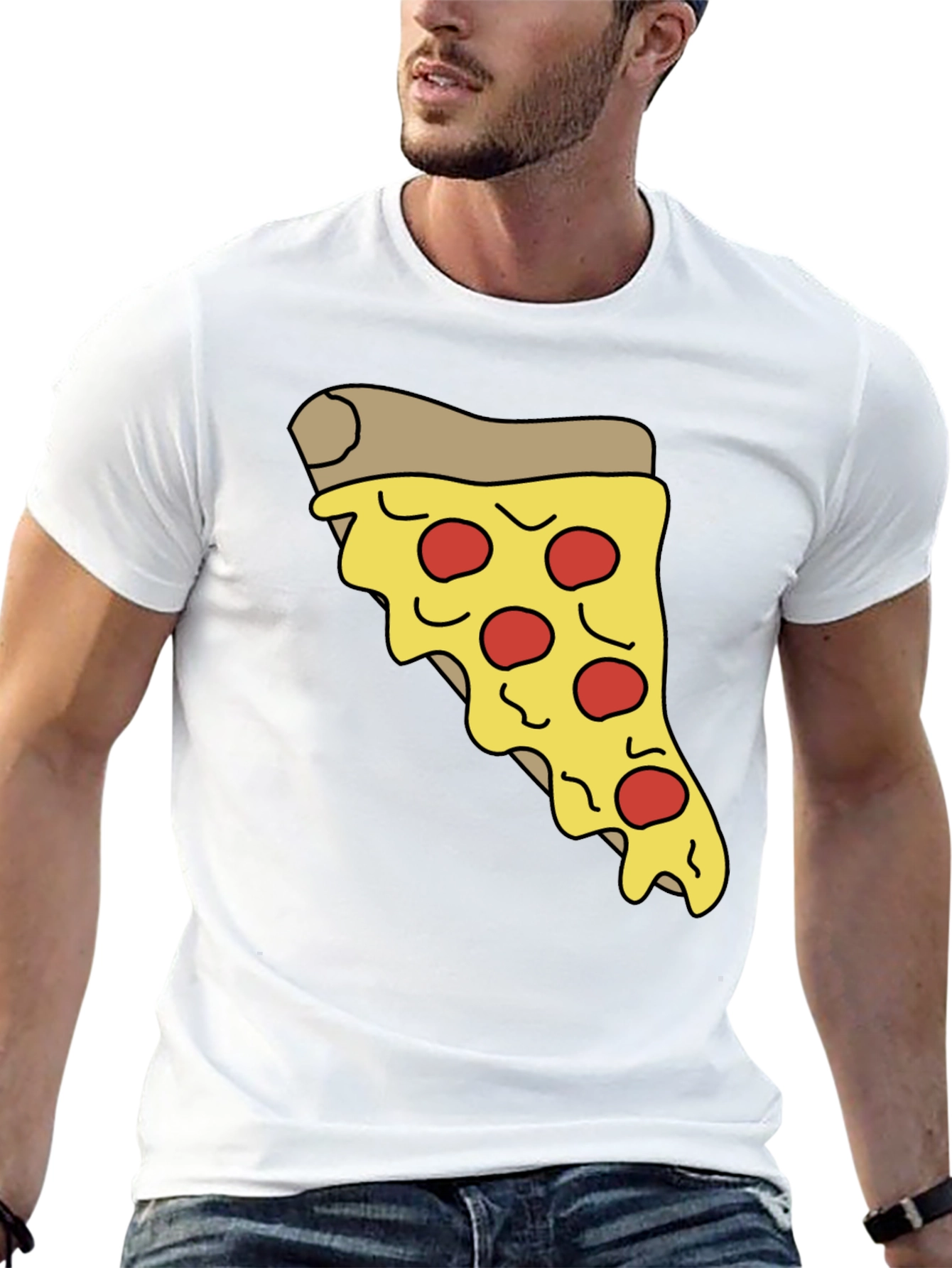 Pizza Slice Graphic Tee - Casual Comfort T-Shirt