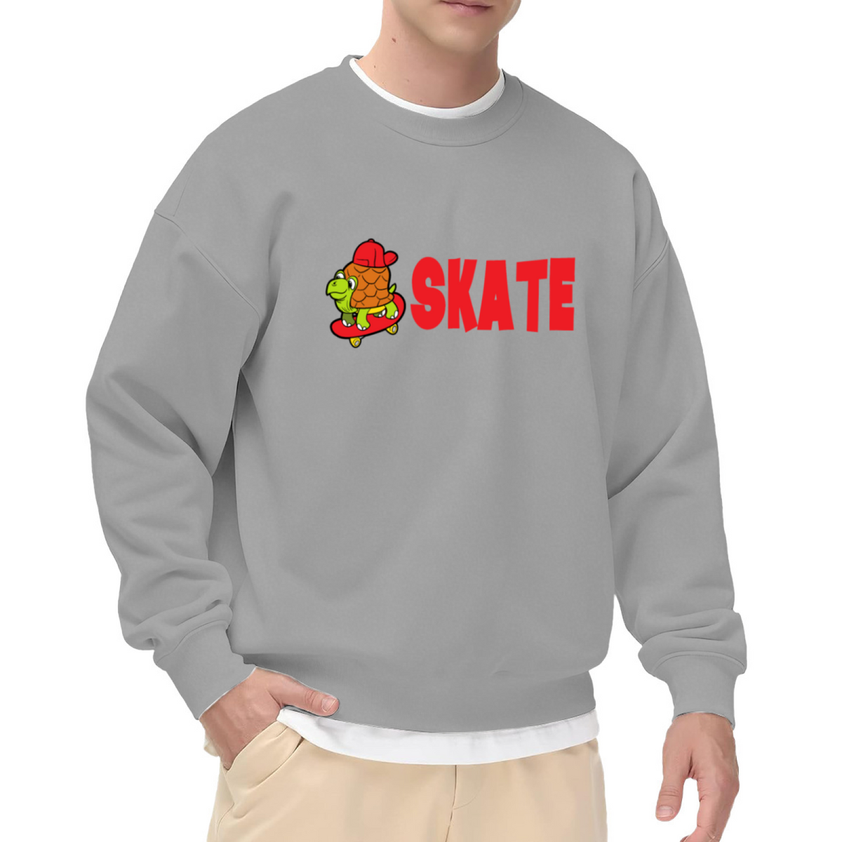 SKATE - Turtle on Skateboard Graphic ԲÁìÎÀÒ | Unisex Pullover Sweatshirt