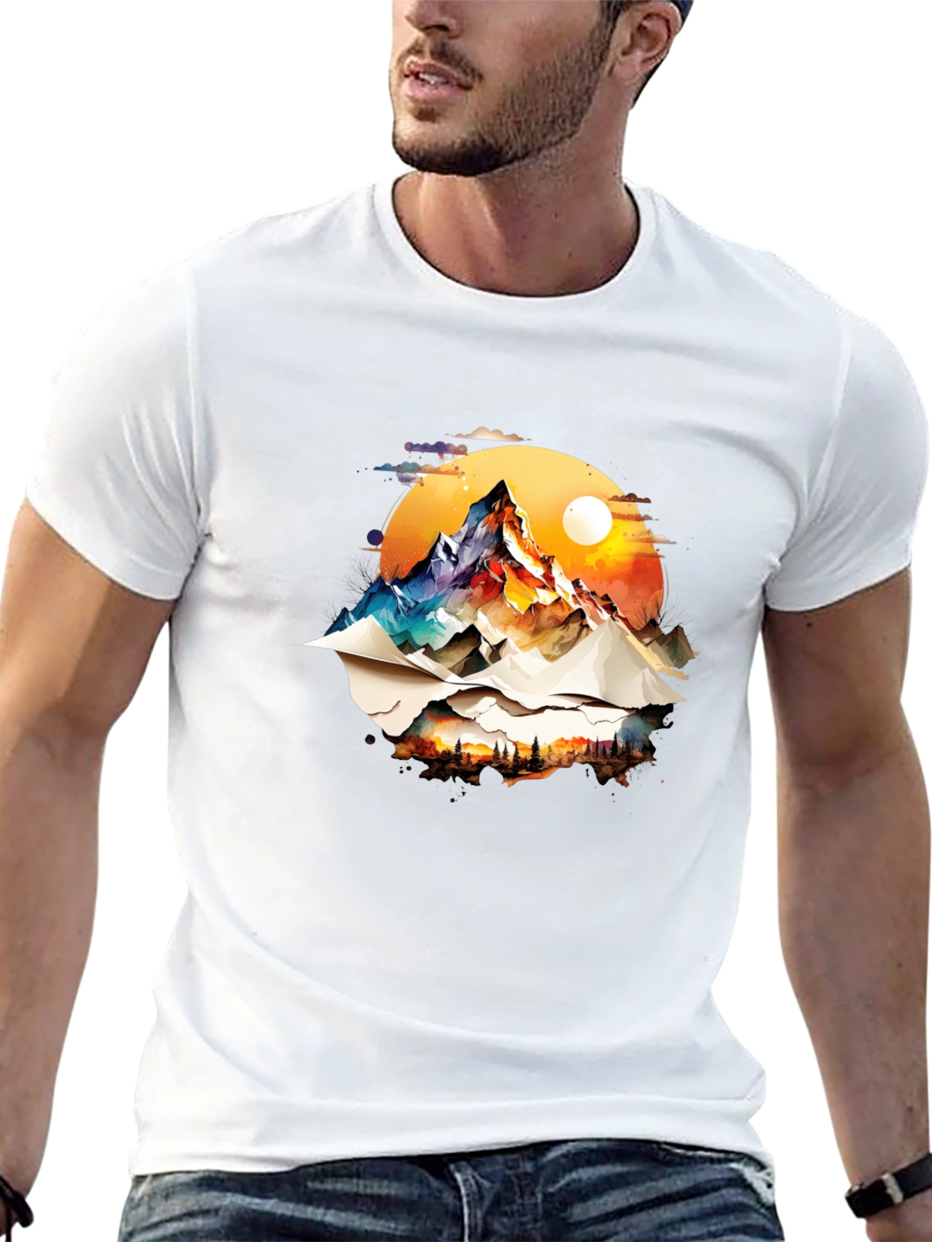Mountain Graphic Black Tee
