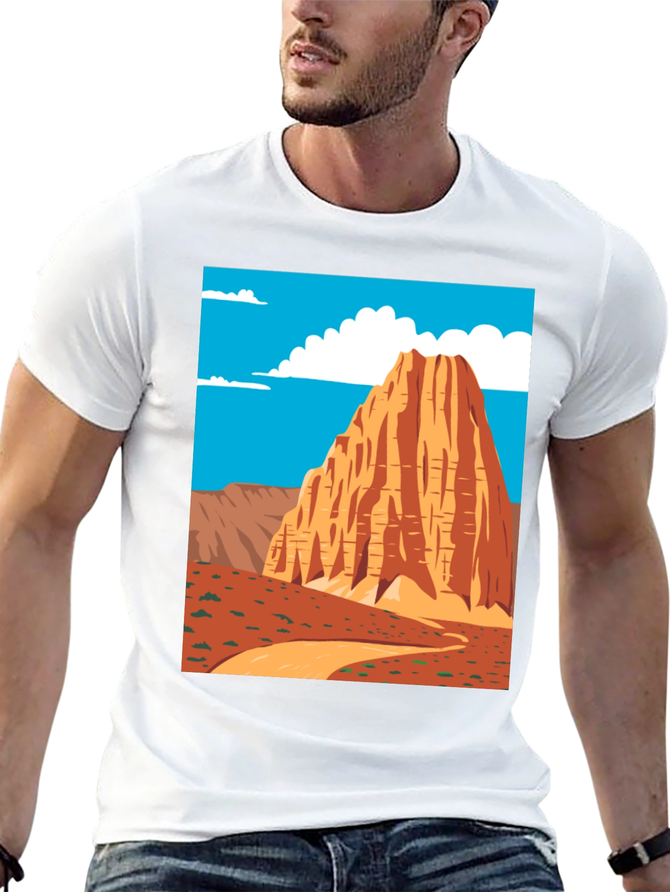 Desert Peak Graphic Tee - Black