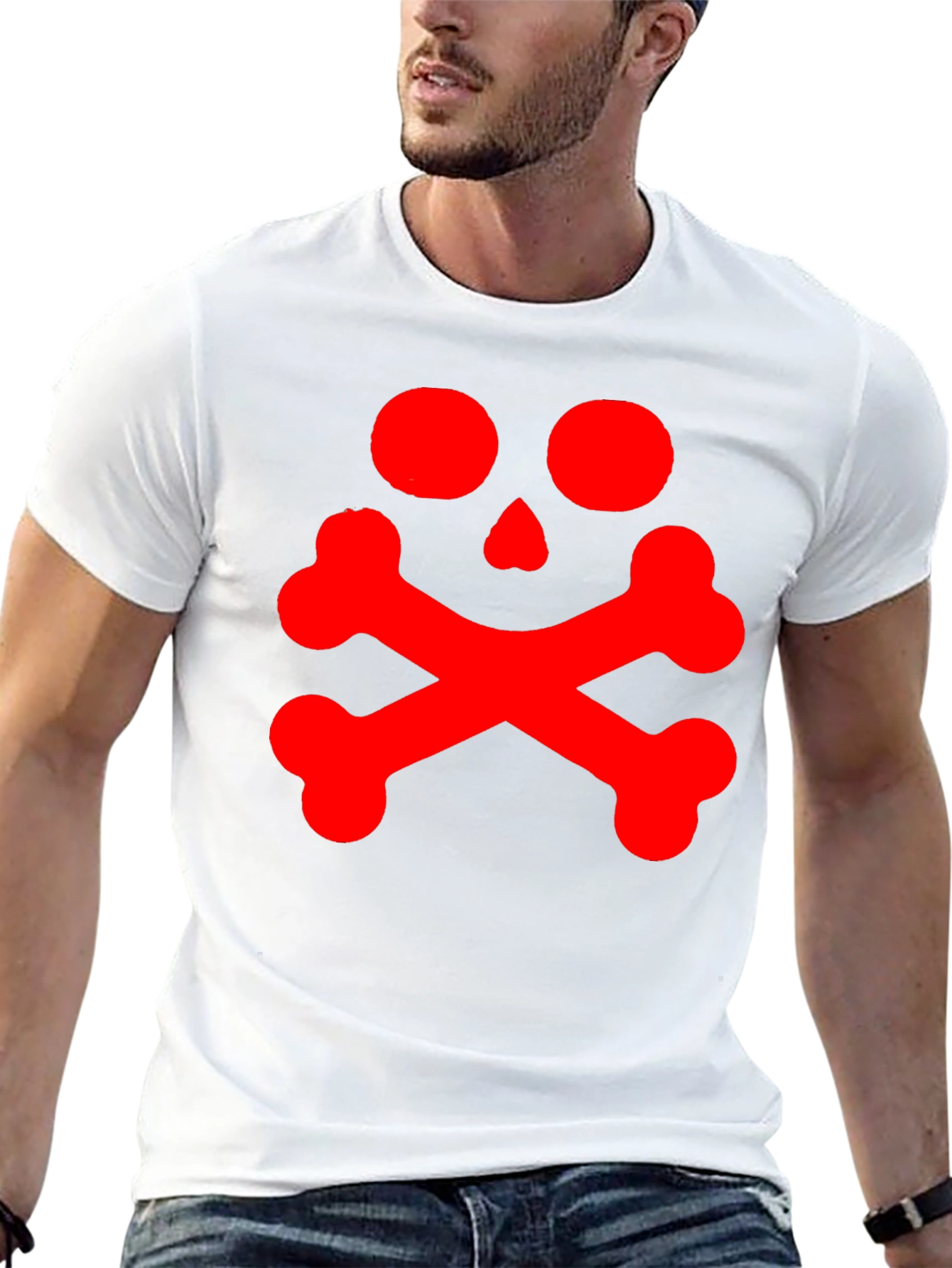 Skull & Crossbones Graphic Tee - Mens Black T-Shirt